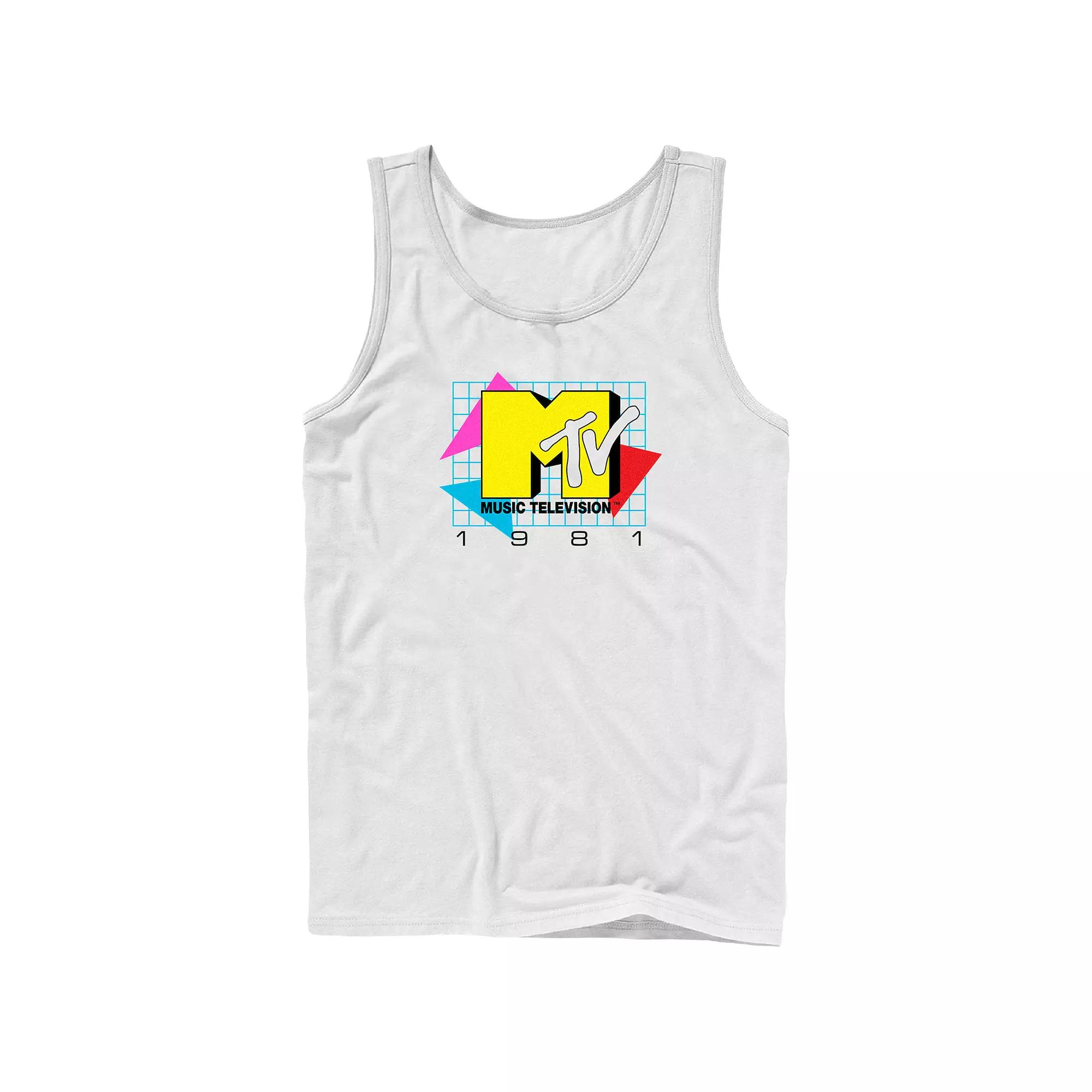 Men's MTV 80's Style Logo Graphic Tank Top,  Product Image