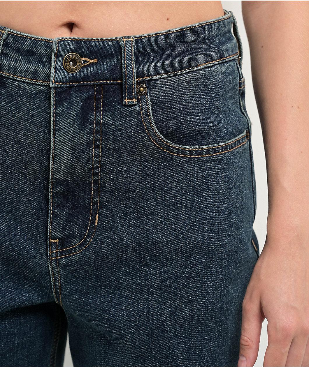 Freeworld Beach Straight Leg Blue Denim Jeans Product Image