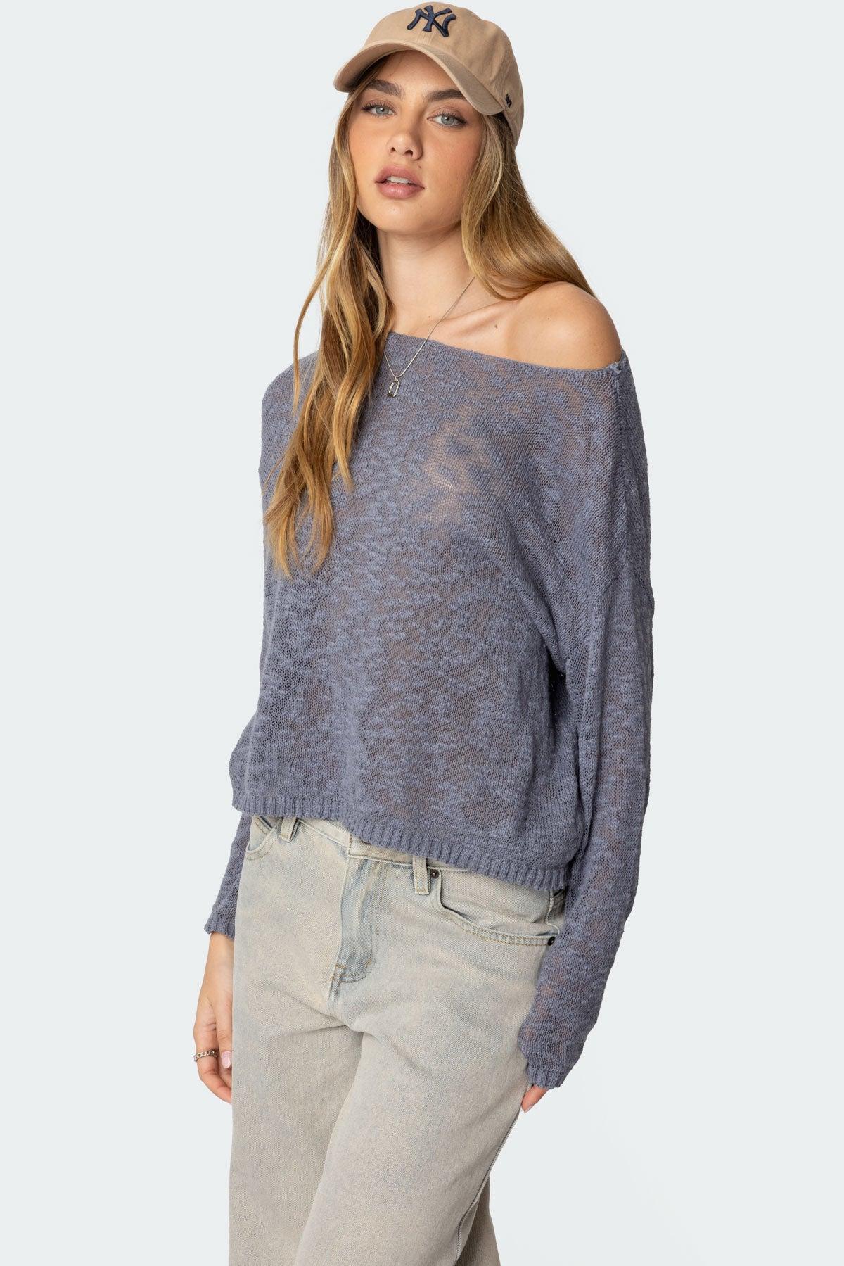 Bri Oversized Boat Neck Sweater Product Image