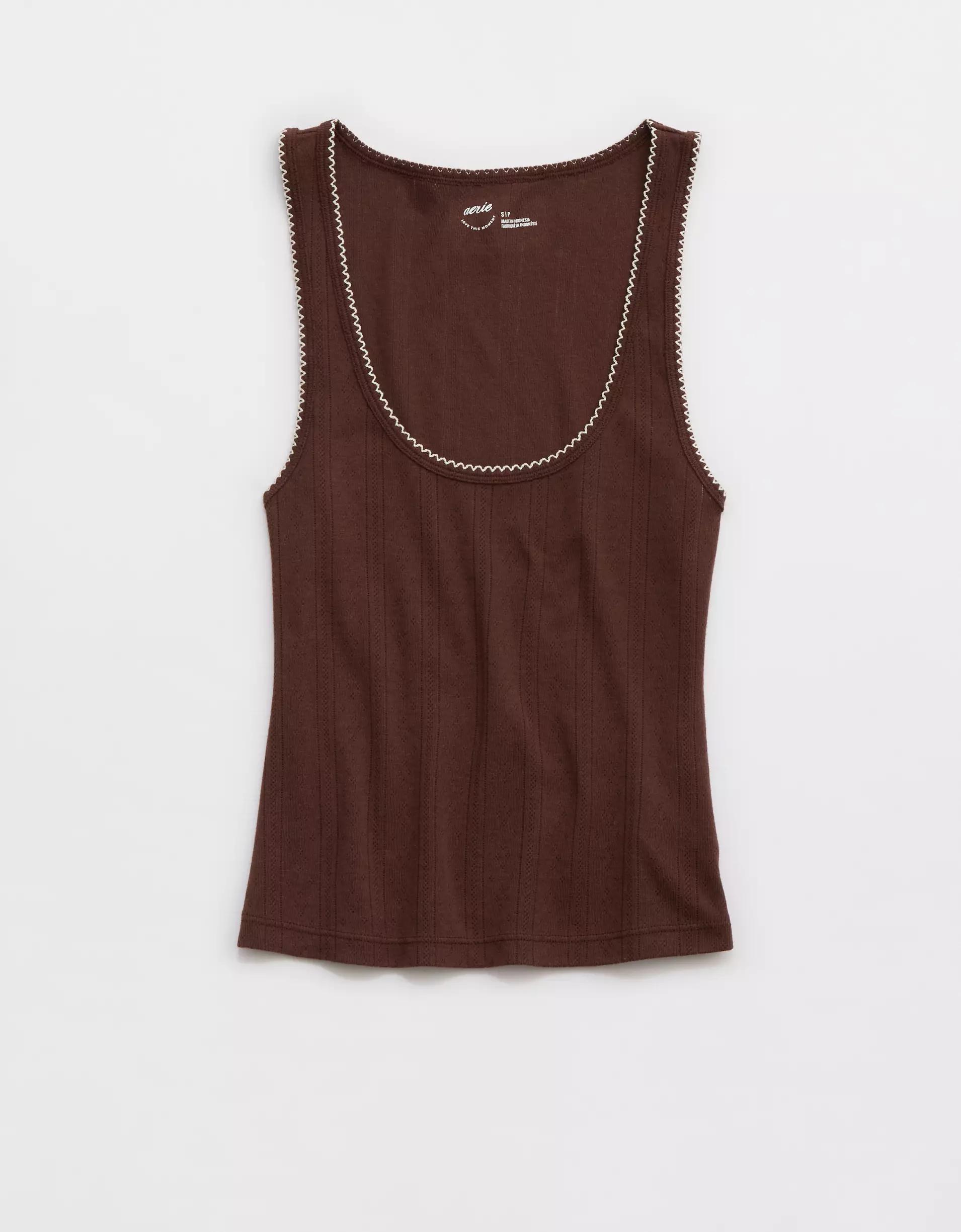Aerie Off-Duty Pointelle Tank Top Product Image