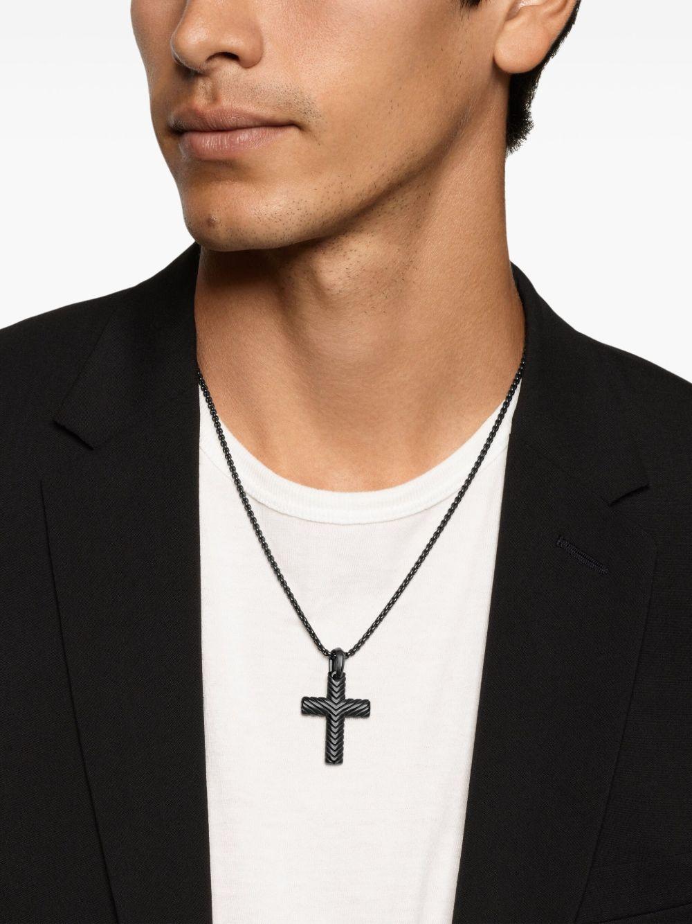 Chevron Cross Pendant necklace  Product Image
