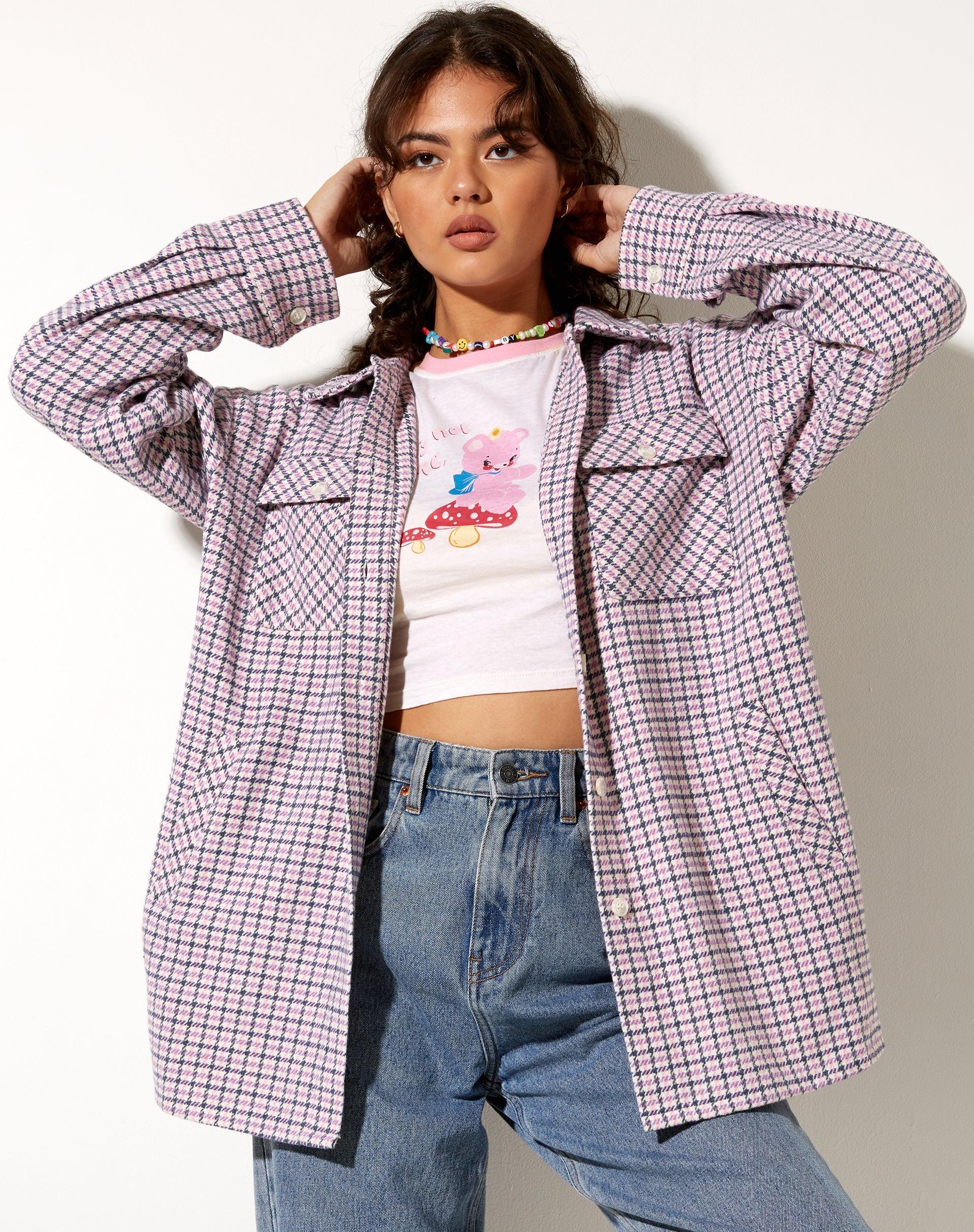 Medita Shirt in Purple Pink and Black Product Image