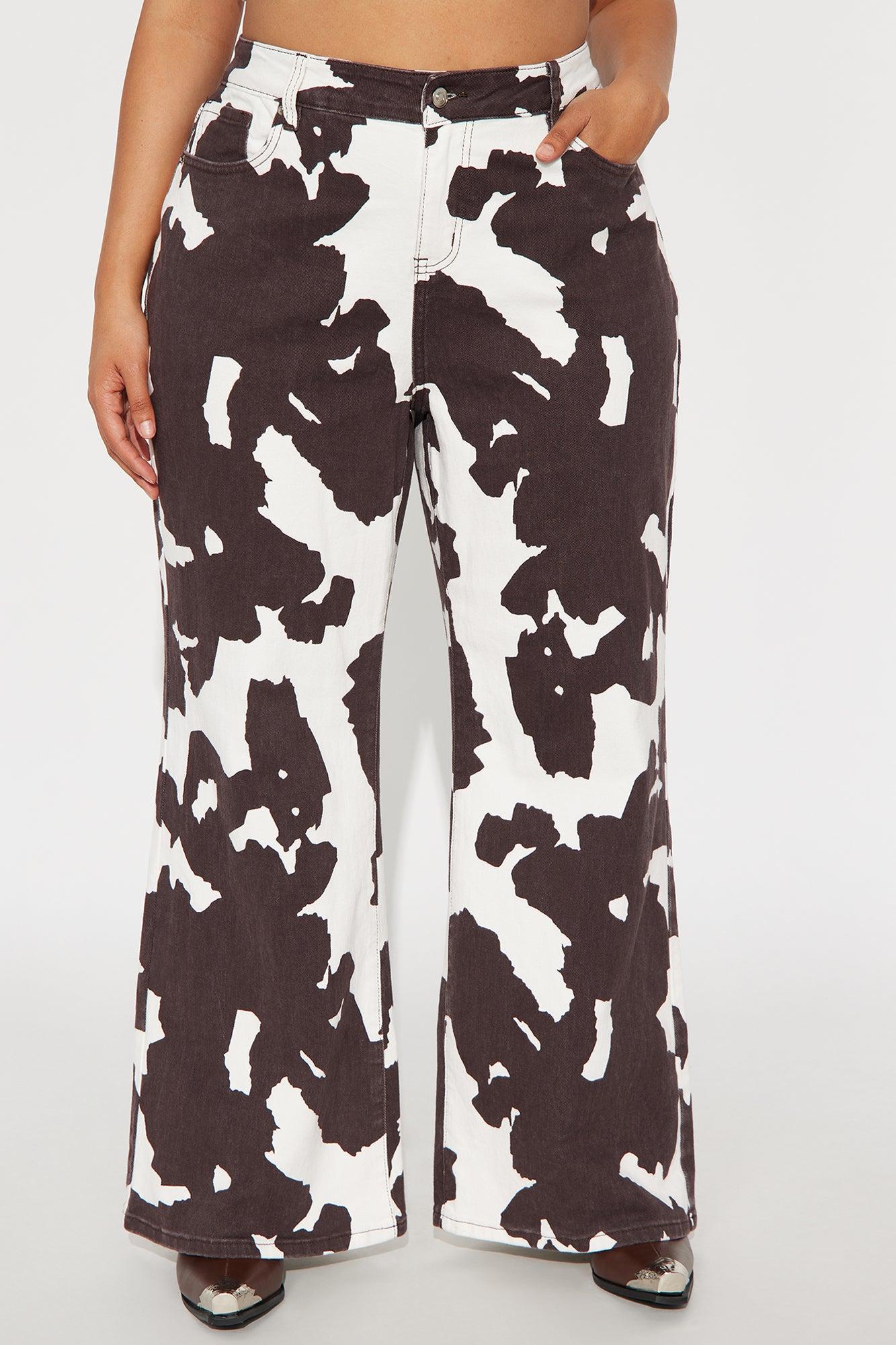 Montana Wide Leg Jeans - Brown/combo Female Product Image