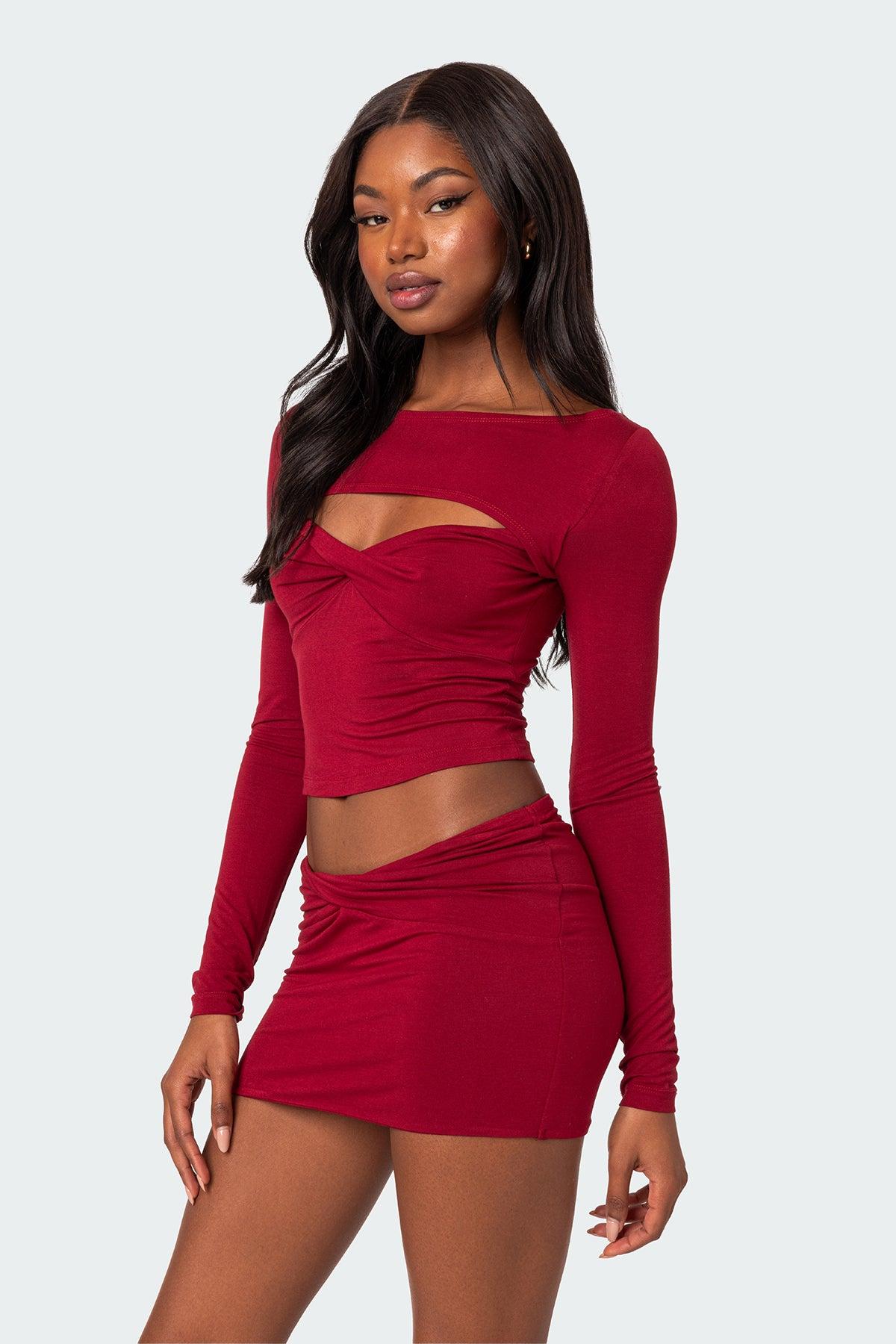 Lara Cut Out Twist Front Top Product Image