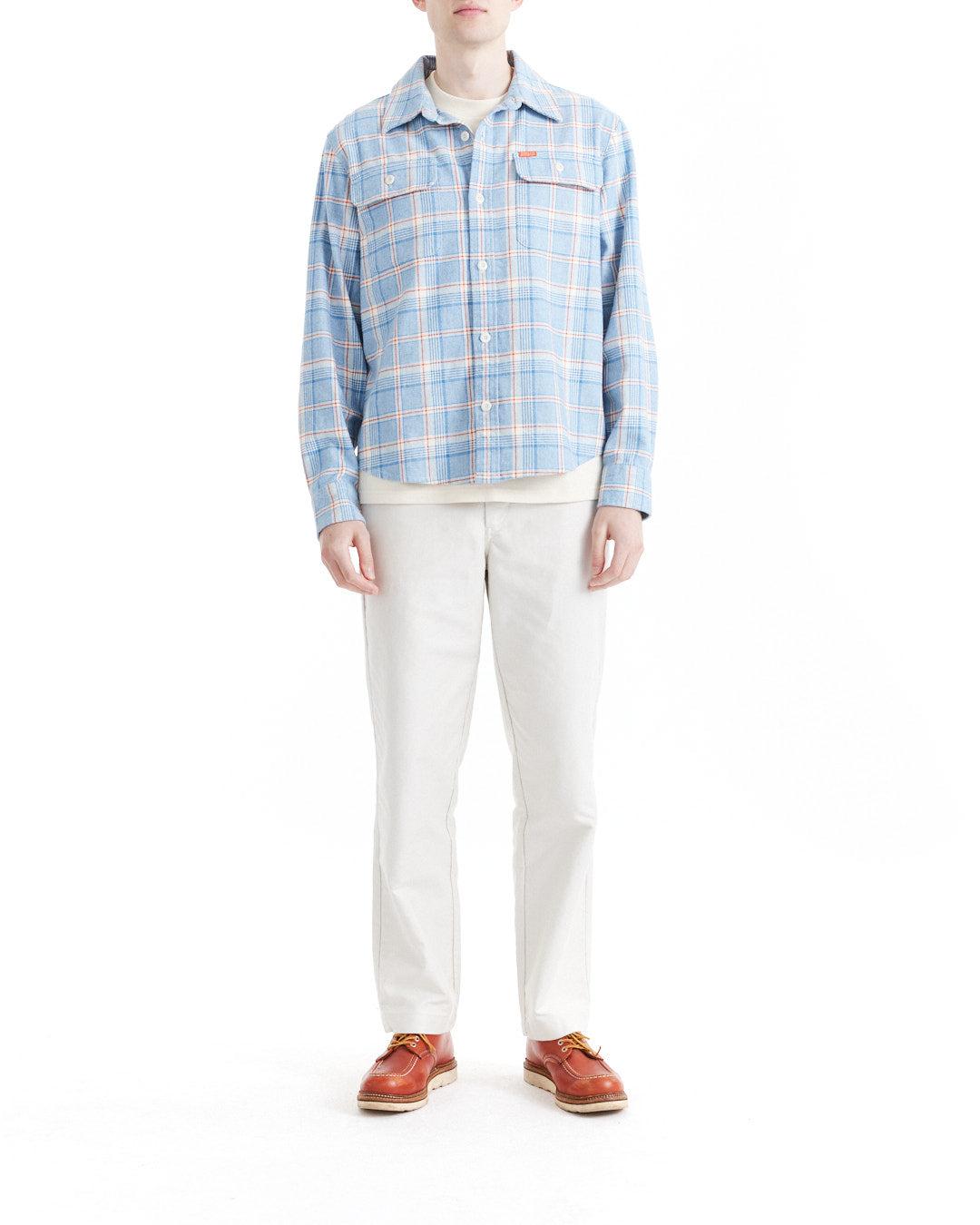 Vacay Check Shirt - Sky Blue Product Image