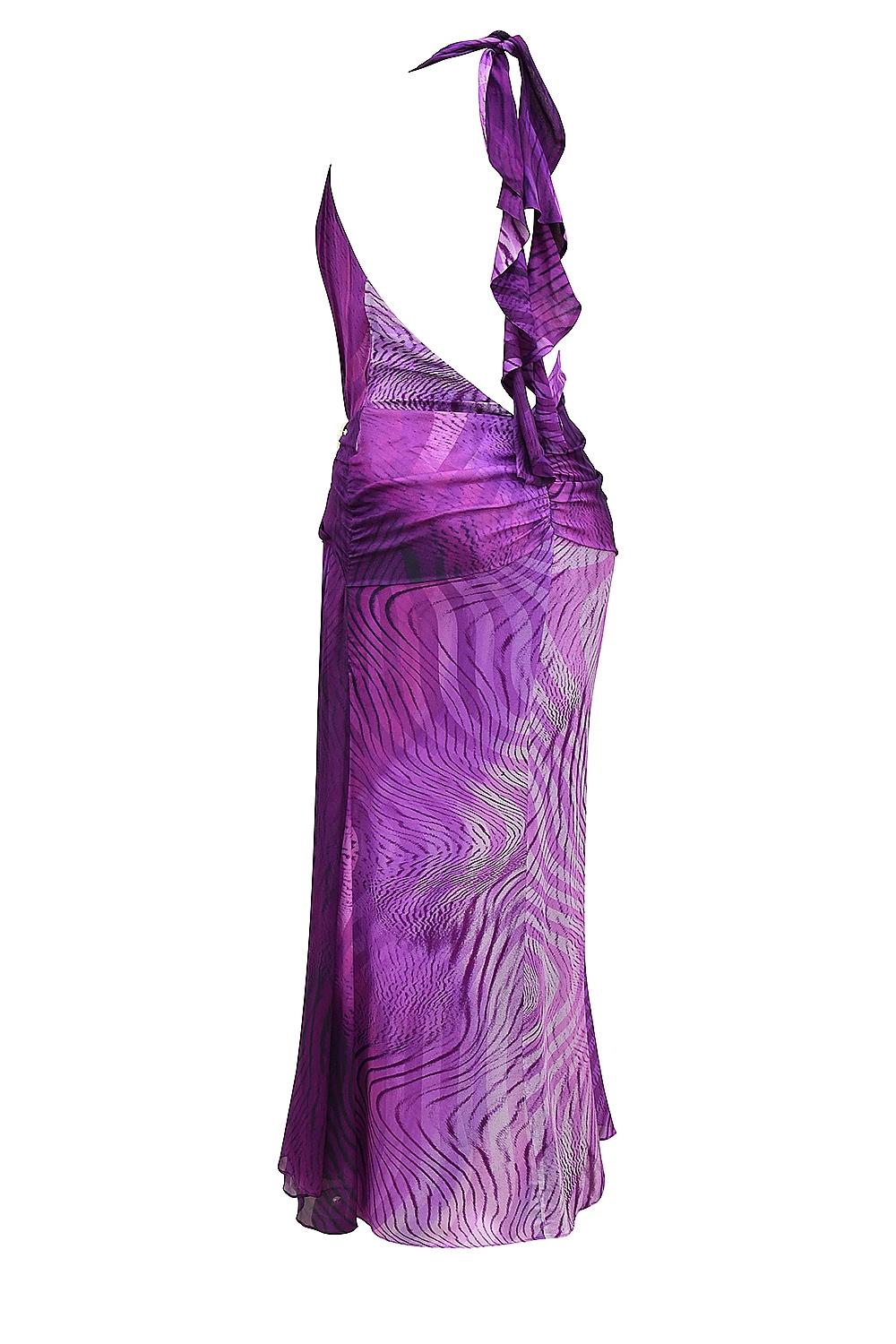 Olessia  orchid backless halter maxi dress Product Image