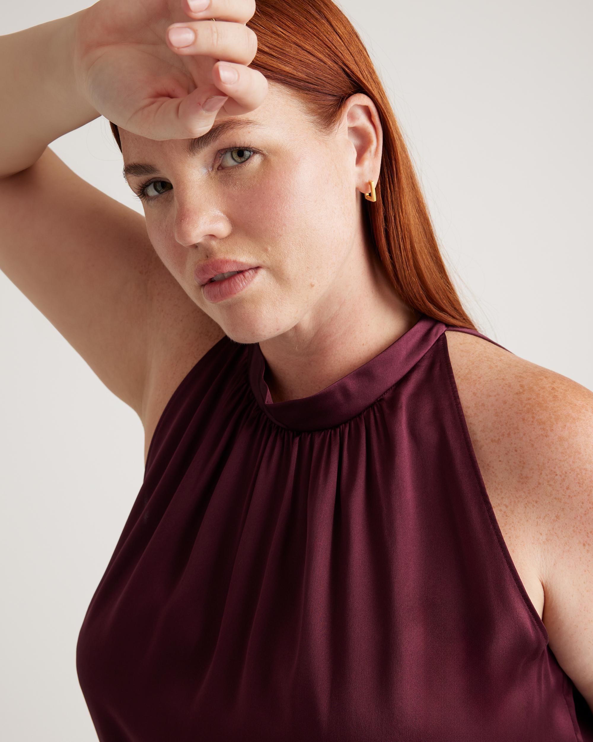 Quince | Women's Halter Top Size XL, Silk Product Image