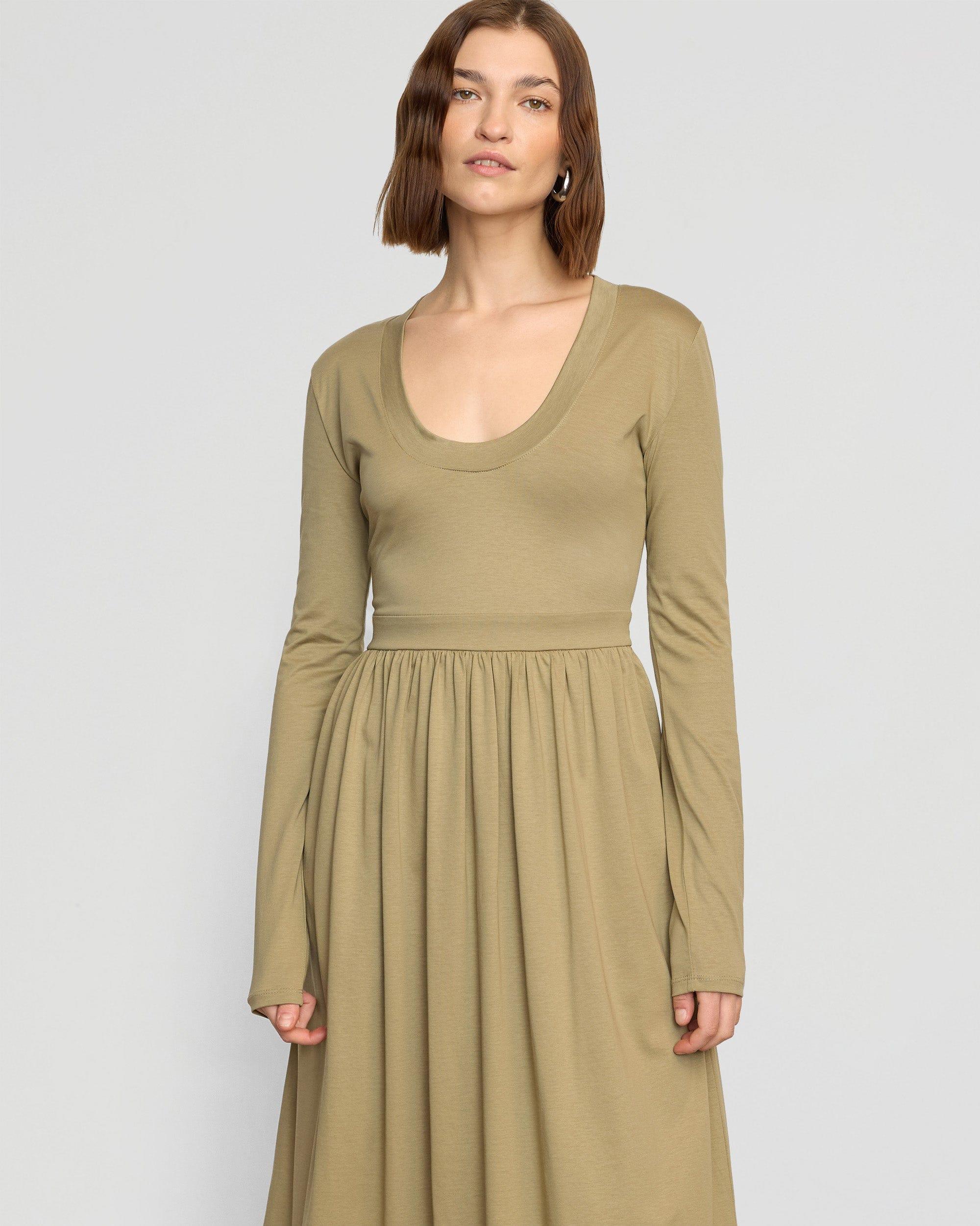 Cherie U-Neck Jersey Dress Product Image