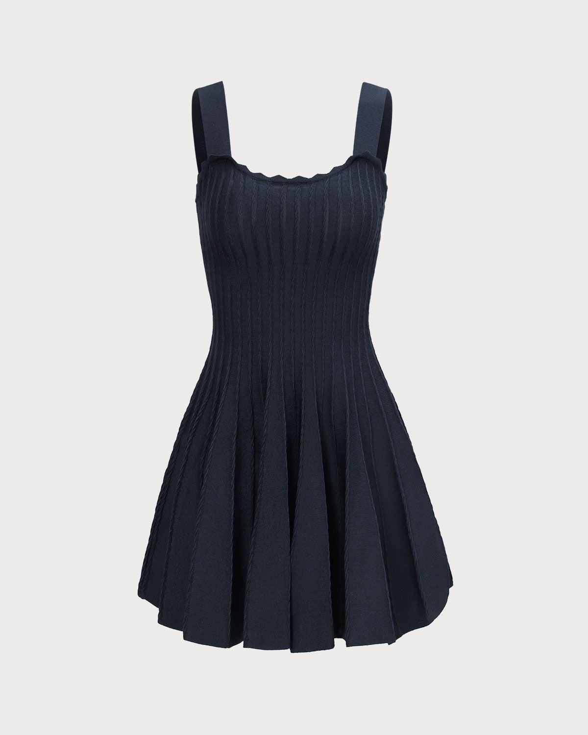 Women's Navy Knitted Sweater Dress Female Product Image
