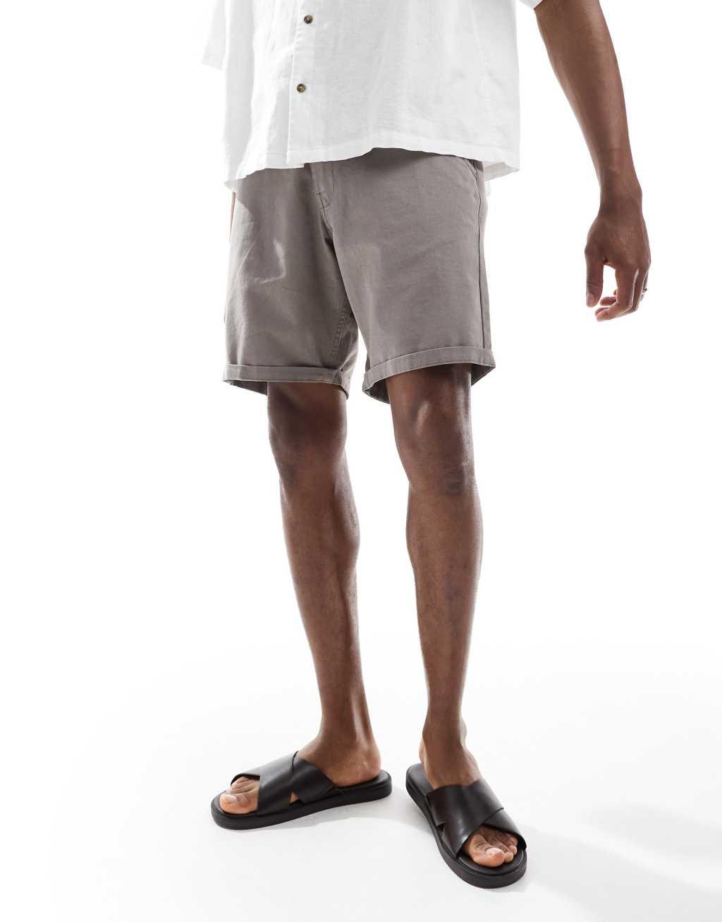 Brave Soul chino shorts in taupe Product Image