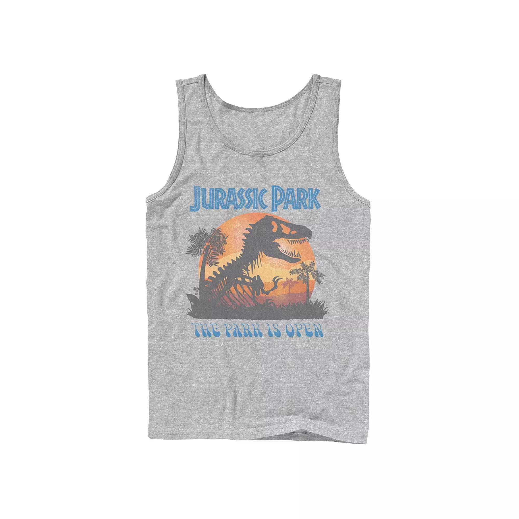 Men's Jurassic Park T Rex Sunset Portrait Tank Top,  Product Image