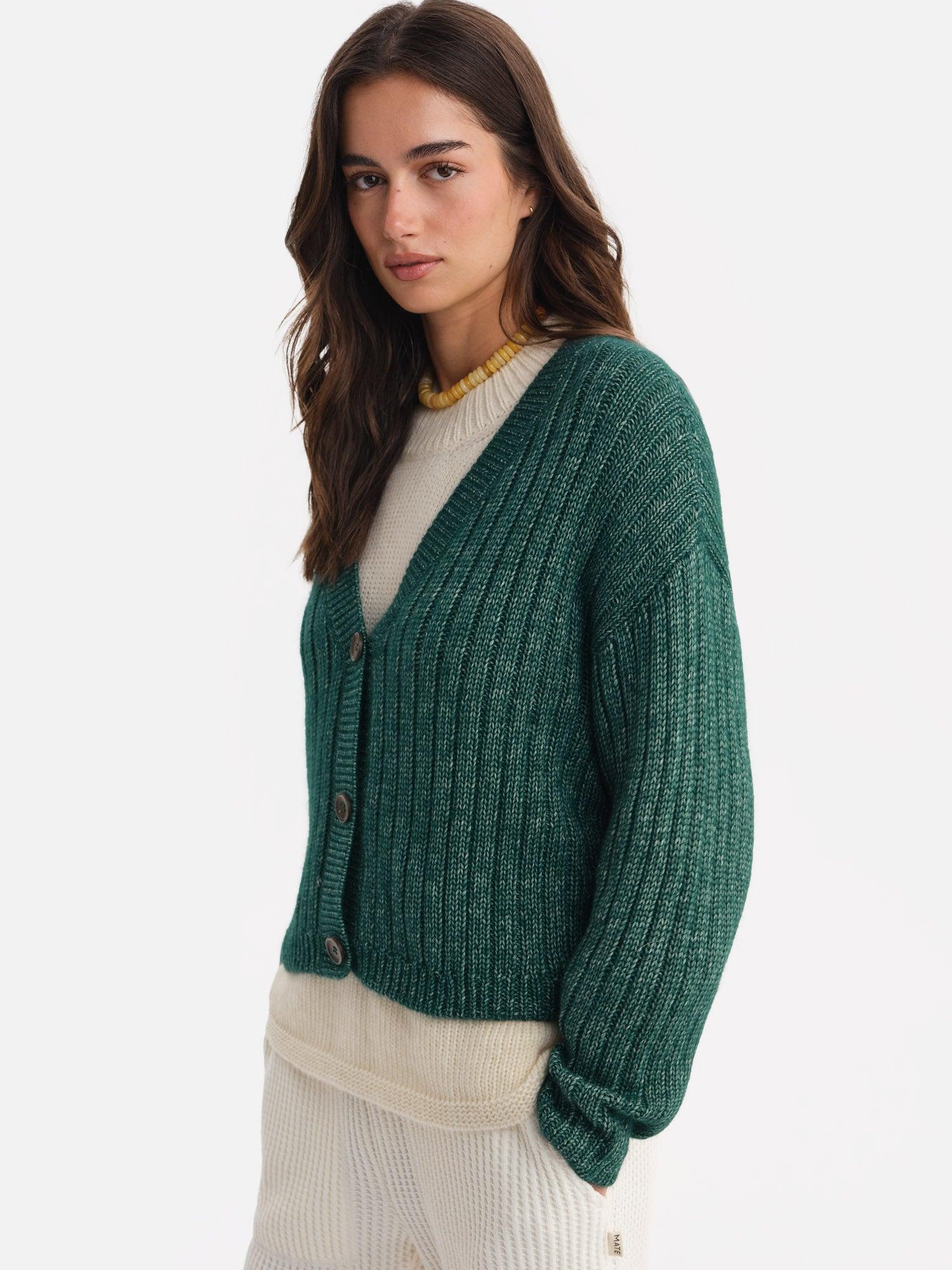 Luxe Alpaca Ribbed Cardigan Female Product Image