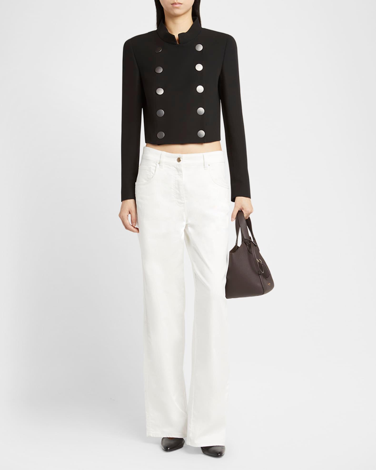 Wide Leg Stretch-Cotton Jeans Product Image