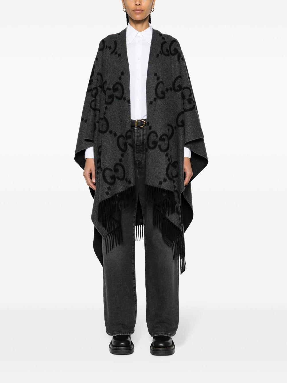 Jumbo-GG cashmere cape Product Image