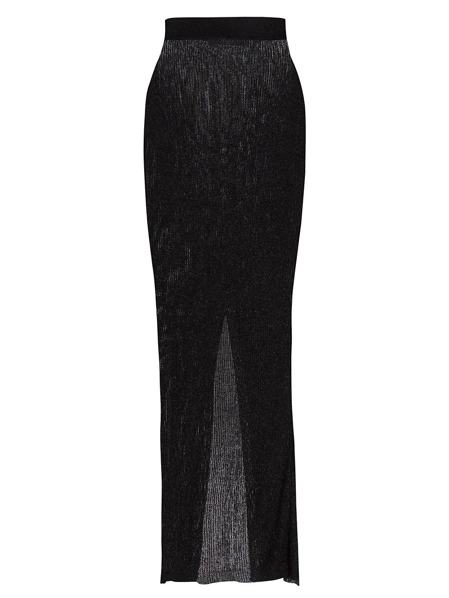 Womens Rib-Knit Column Skirt Product Image