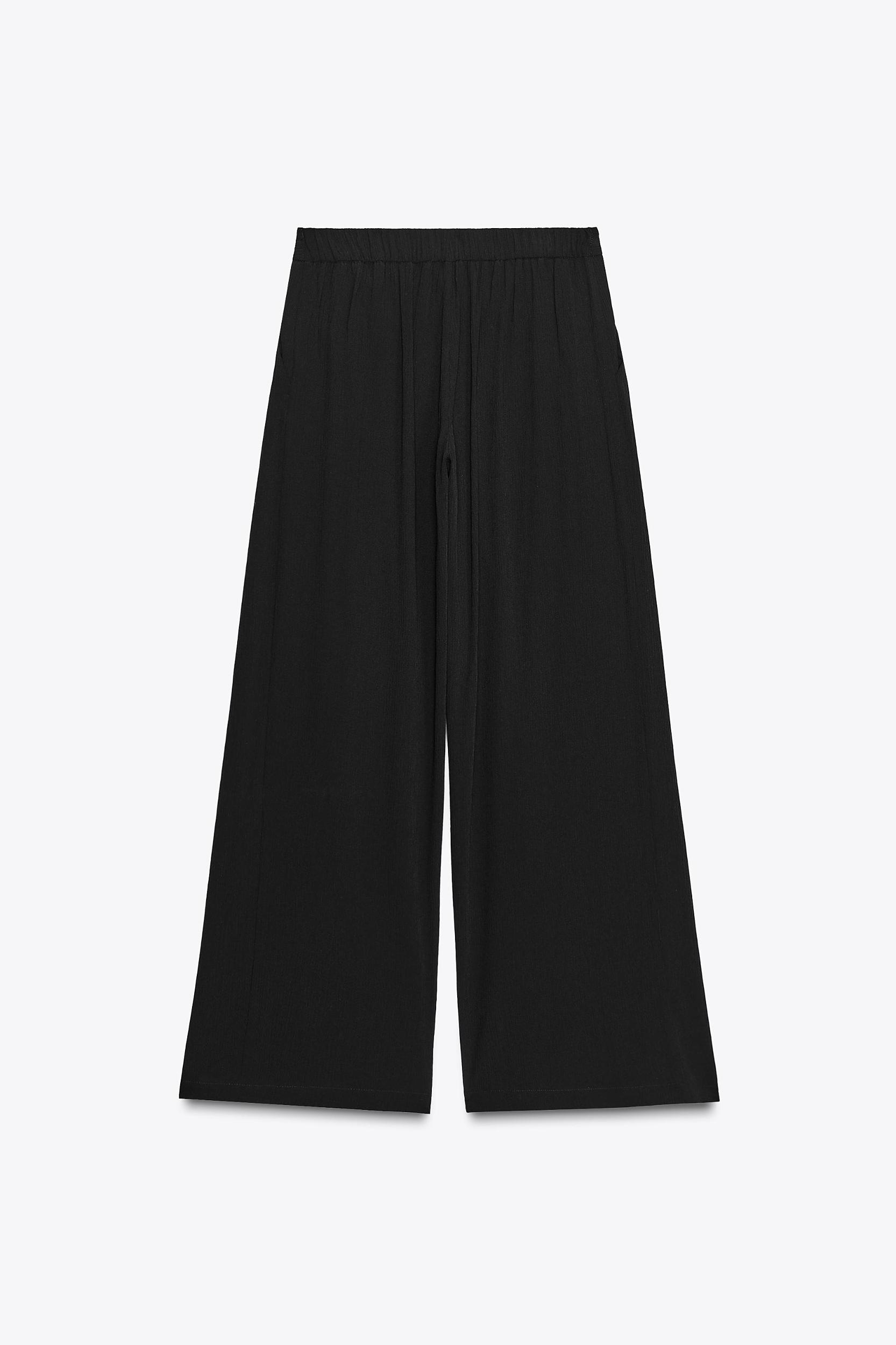CROSS WAIST WIDE LEG PANTS Product Image