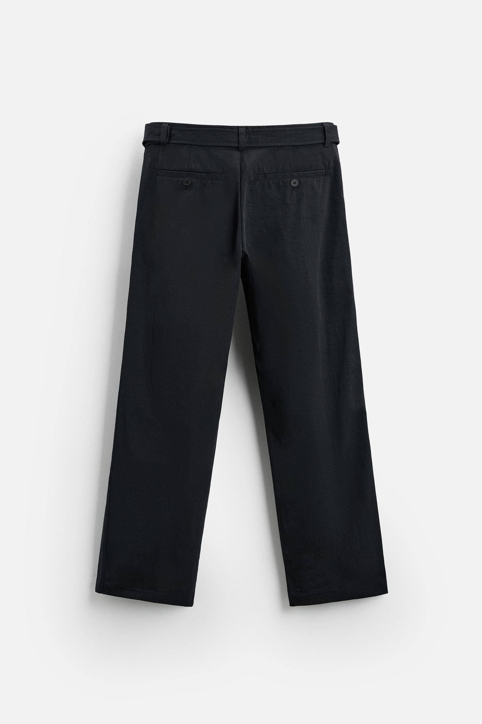 BELTED WIDE FIT PANTS Product Image
