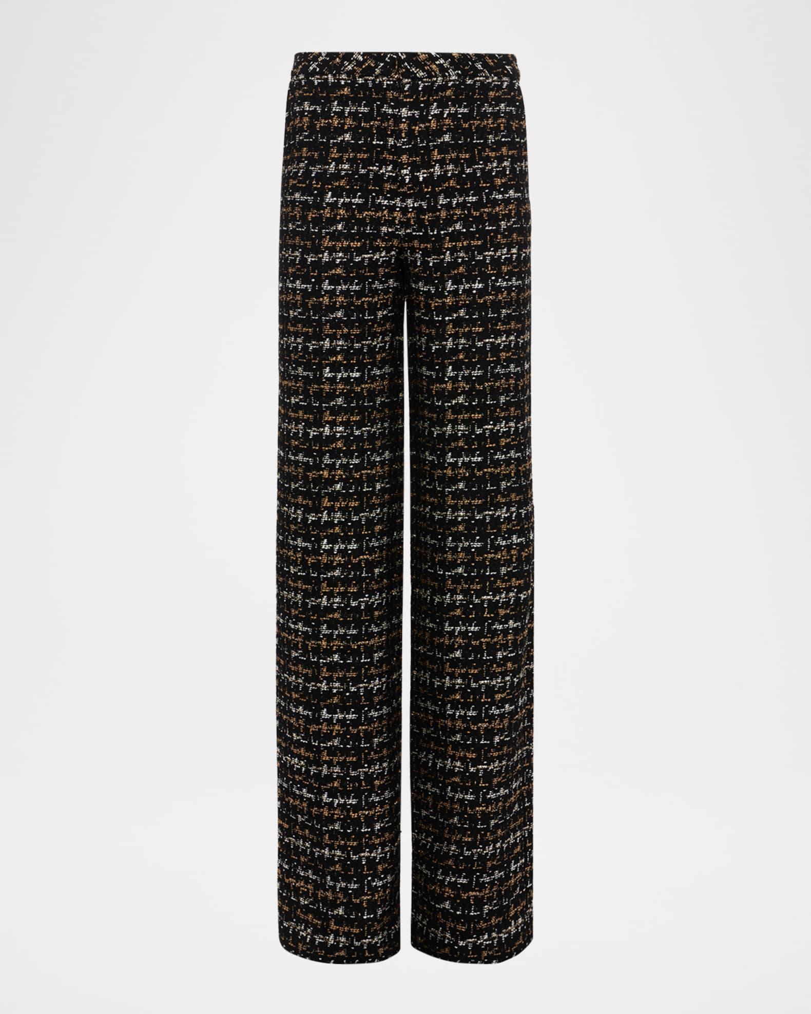 Livvy Tweed Straight-Leg Trousers Product Image