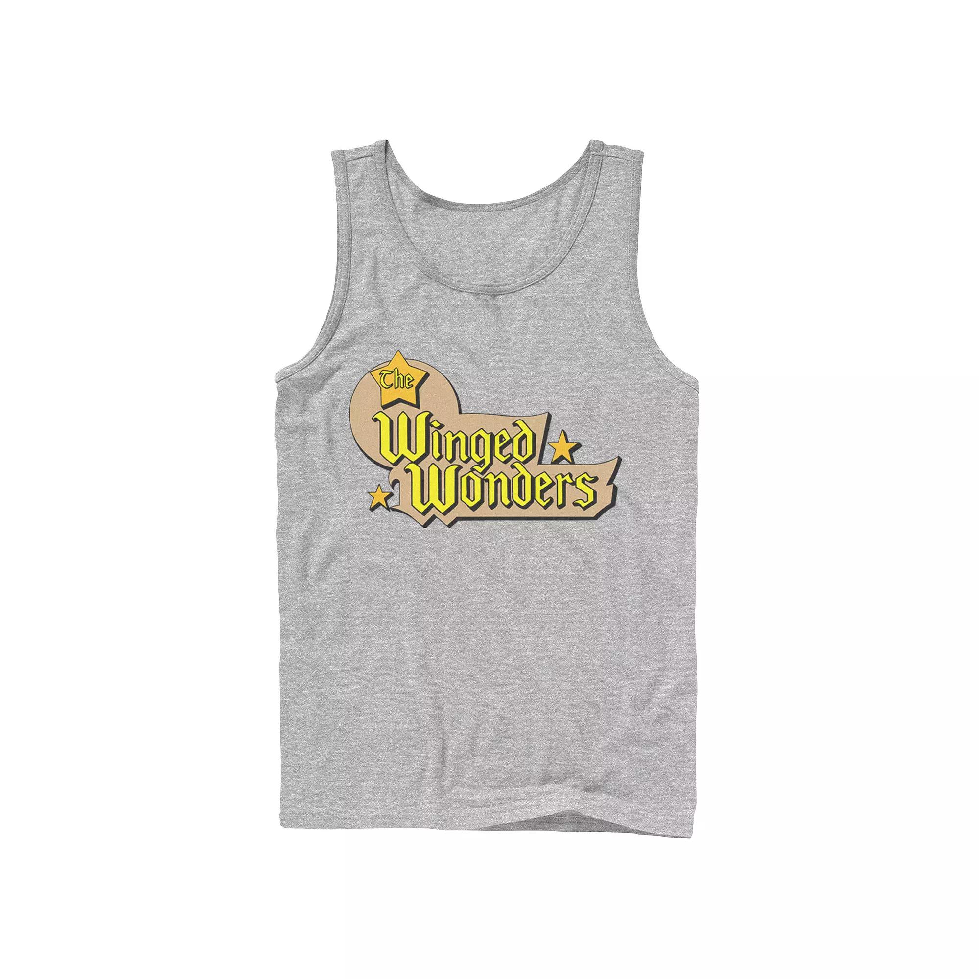 Men's DC Comics The Winged Wonders Text Logo Tank Top,  Product Image