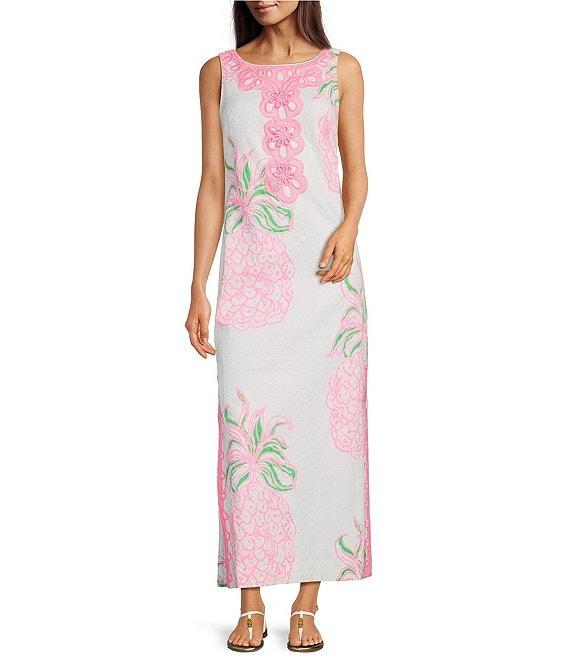 Lilly Pulitzer Marleigh Stretch Butterfly Jacquard Crew Neck Sleeveless Shift Dress Product Image