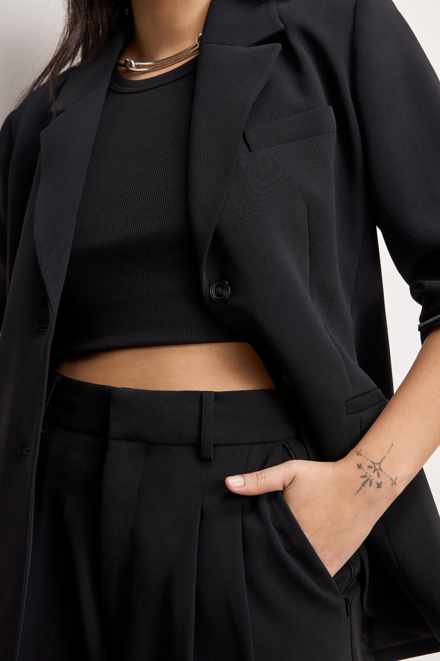 LUXE SUITING TROUSERS | BLACK001 Product Image