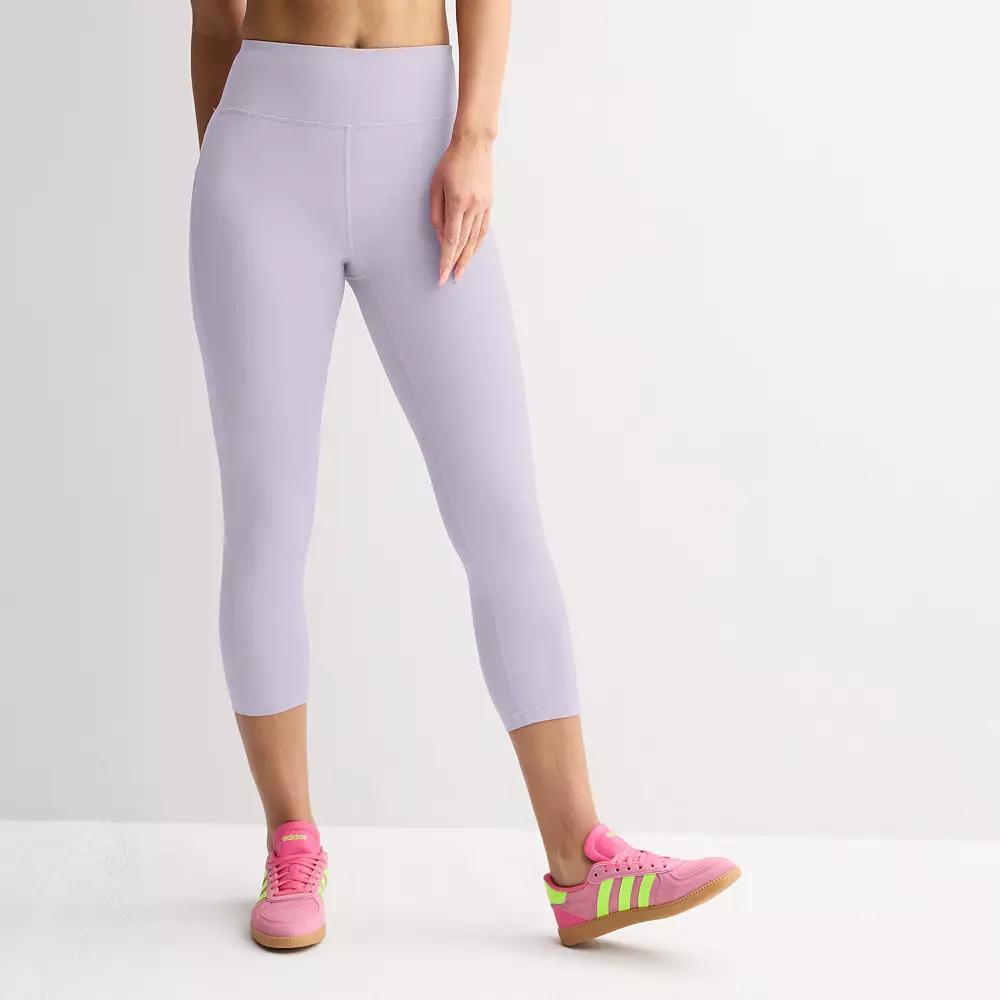 Women's Tek Gear® Ultrastretch Pocket High-Waisted Capri Leggings, Size: XL, Bella Purple Product Image