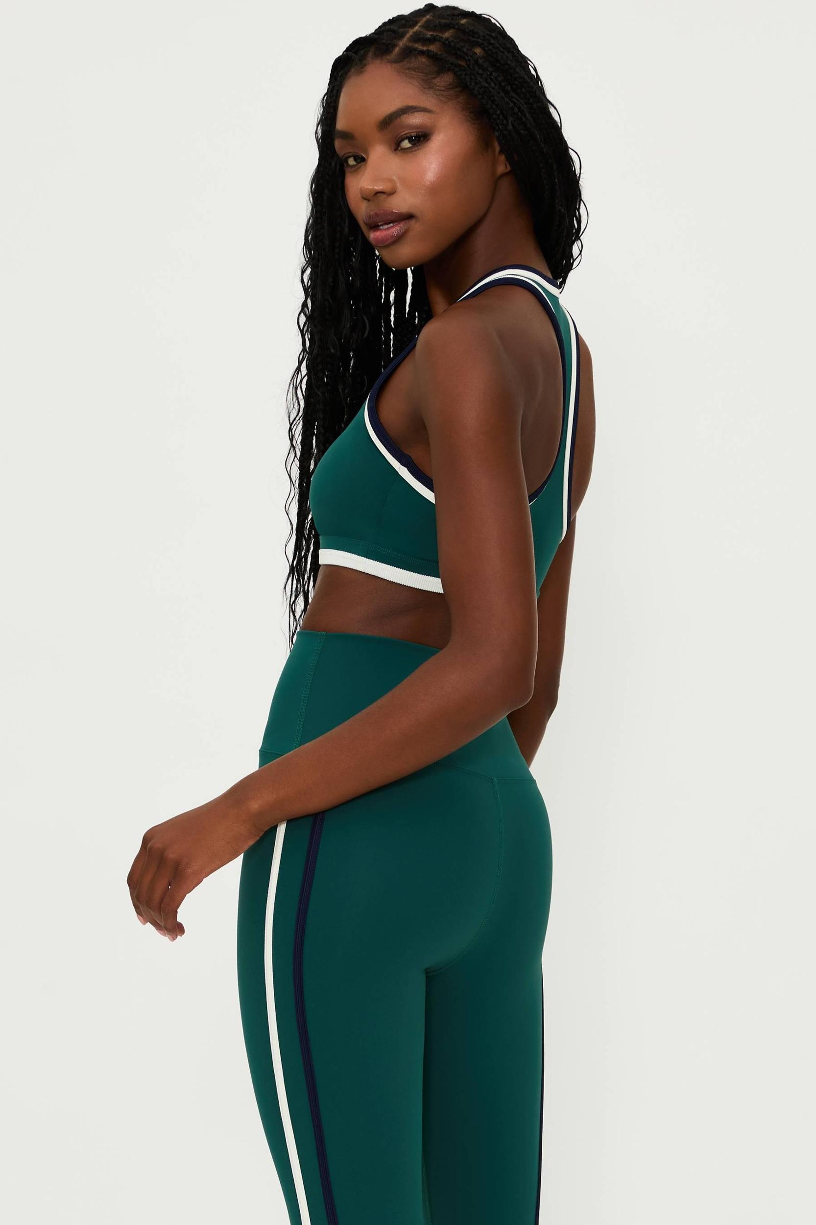 Ida Top Pine Green Colorblock Product Image