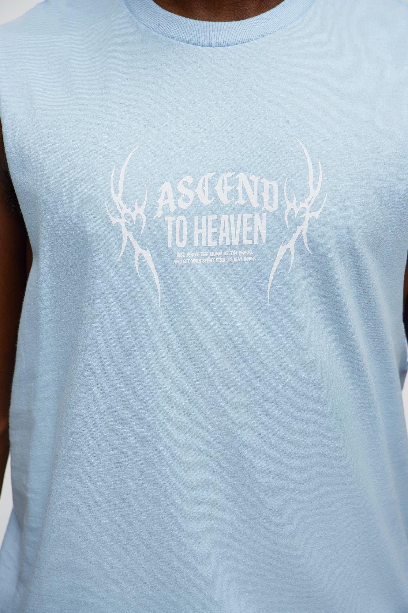 Ascend To Heaven Muscle Tee - Light Blue Male Product Image