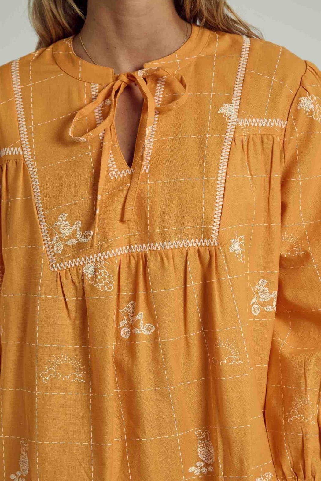 Patchwork Embroidered Minidress Product Image