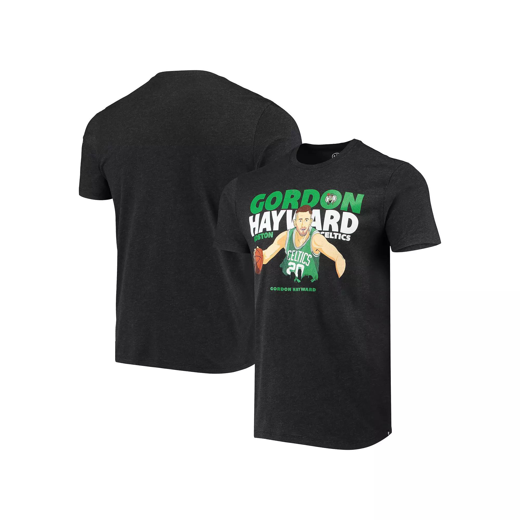 Men's Gordon Hayward Heathered Black Boston Celtics Player Graphic T-Shirt,  Product Image