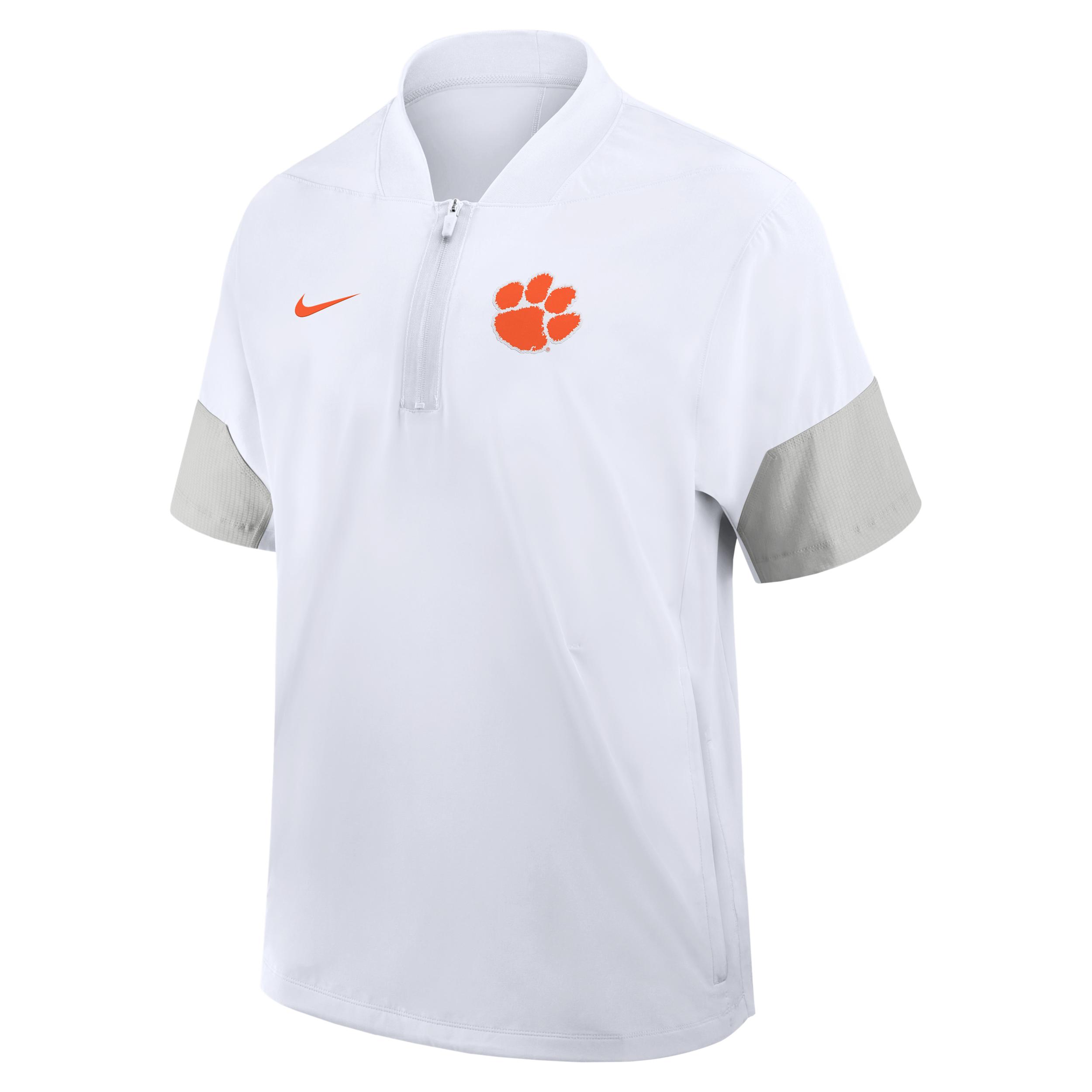 Clemson Sideline Coach Nike Men's College 1/2-Zip Short-Sleeve Jacket Product Image