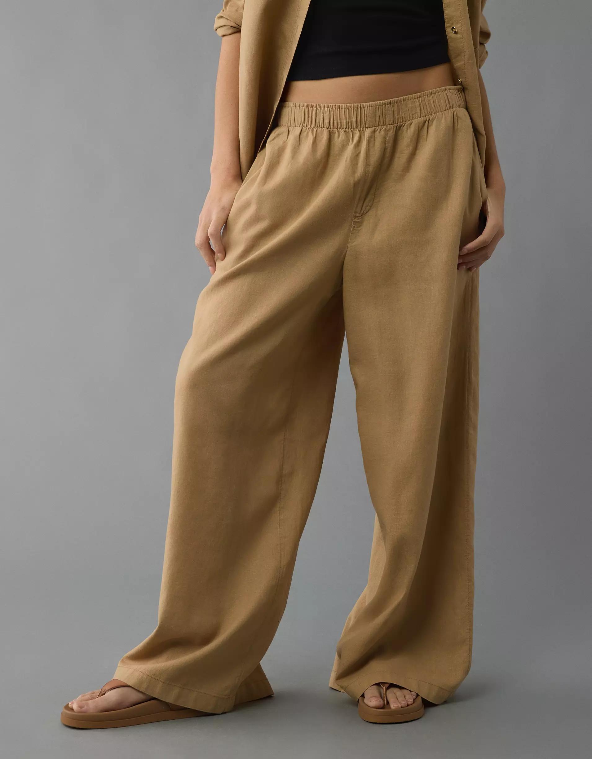 AE Weekend Vibes Linen-Blend Pull-On Pant Product Image