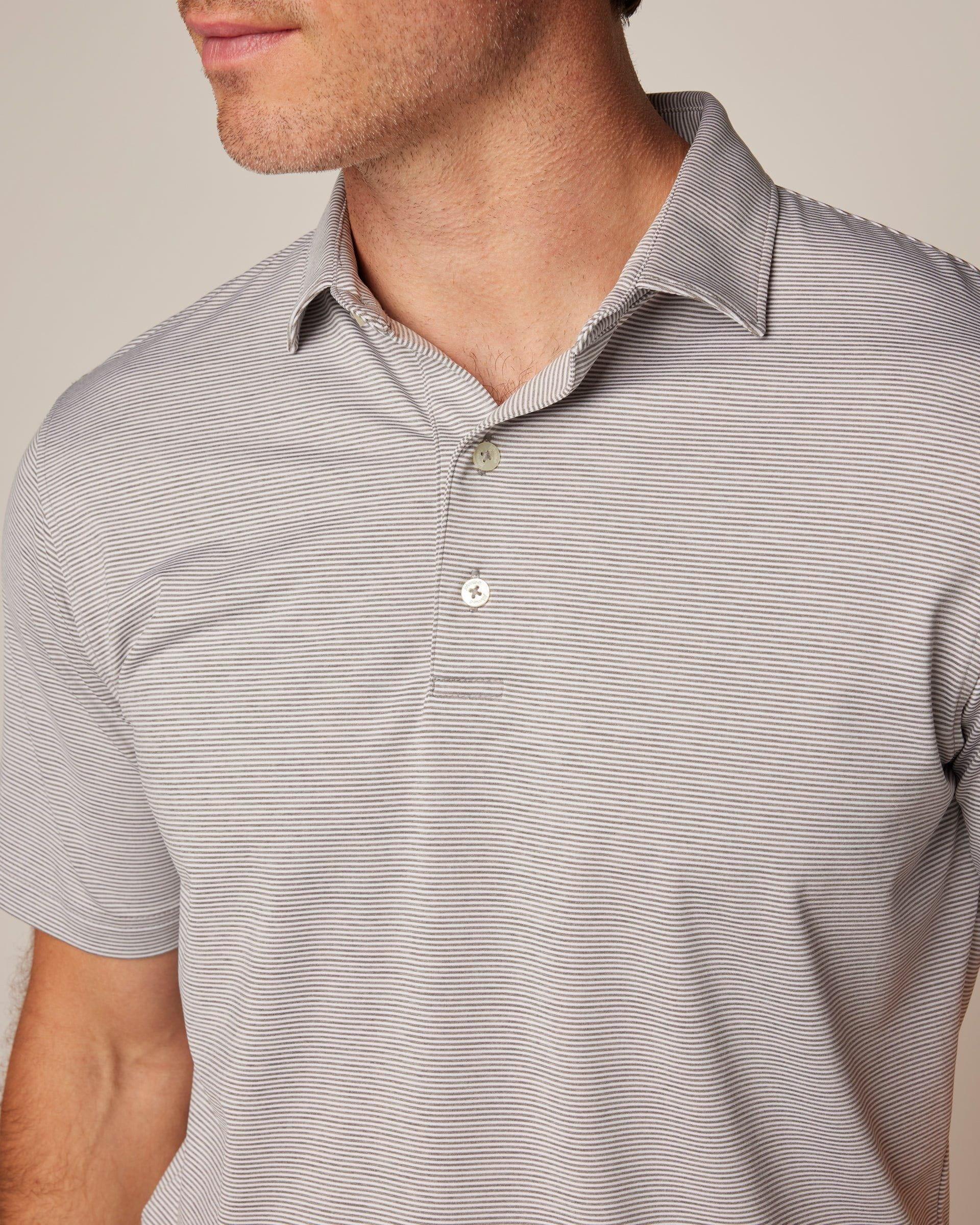 PerryGolf Performance Jersey Polo - Lyndonn Stripe Product Image