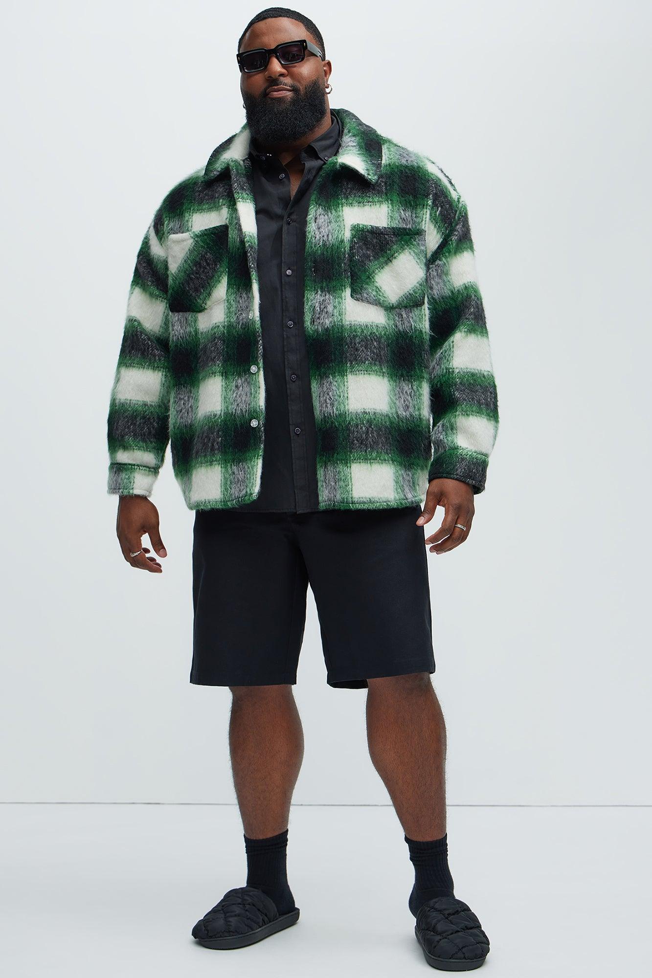 Keystone Mohair Shacket - Green Product Image