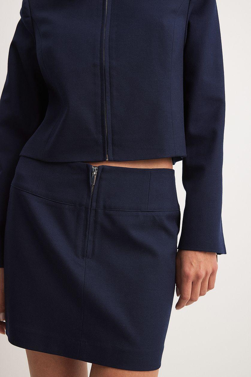 Woven Waistband Detail Mini Skirt Product Image