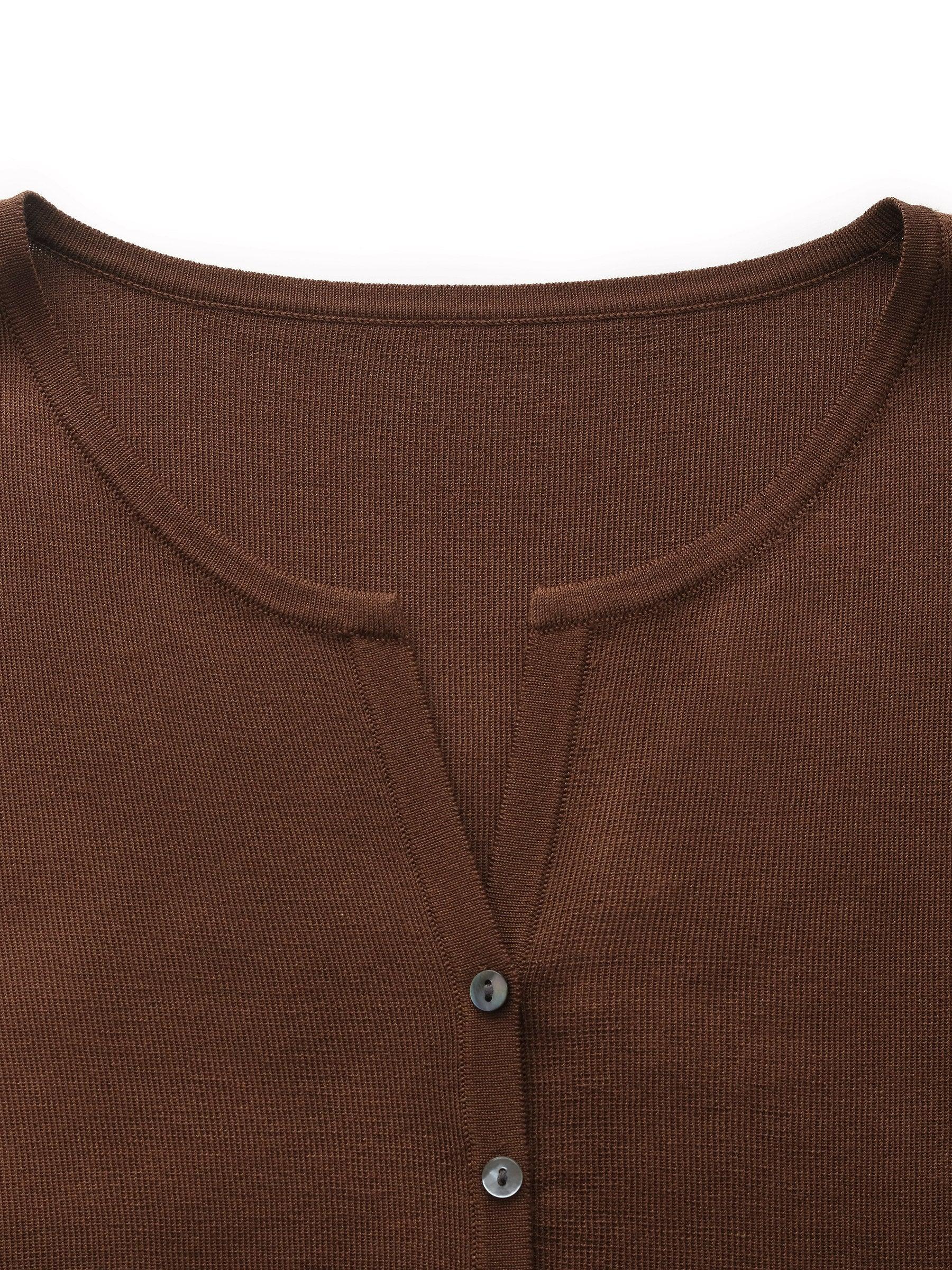 Acetate Tencel Blend Side Drawstring Women Knit Top Product Image