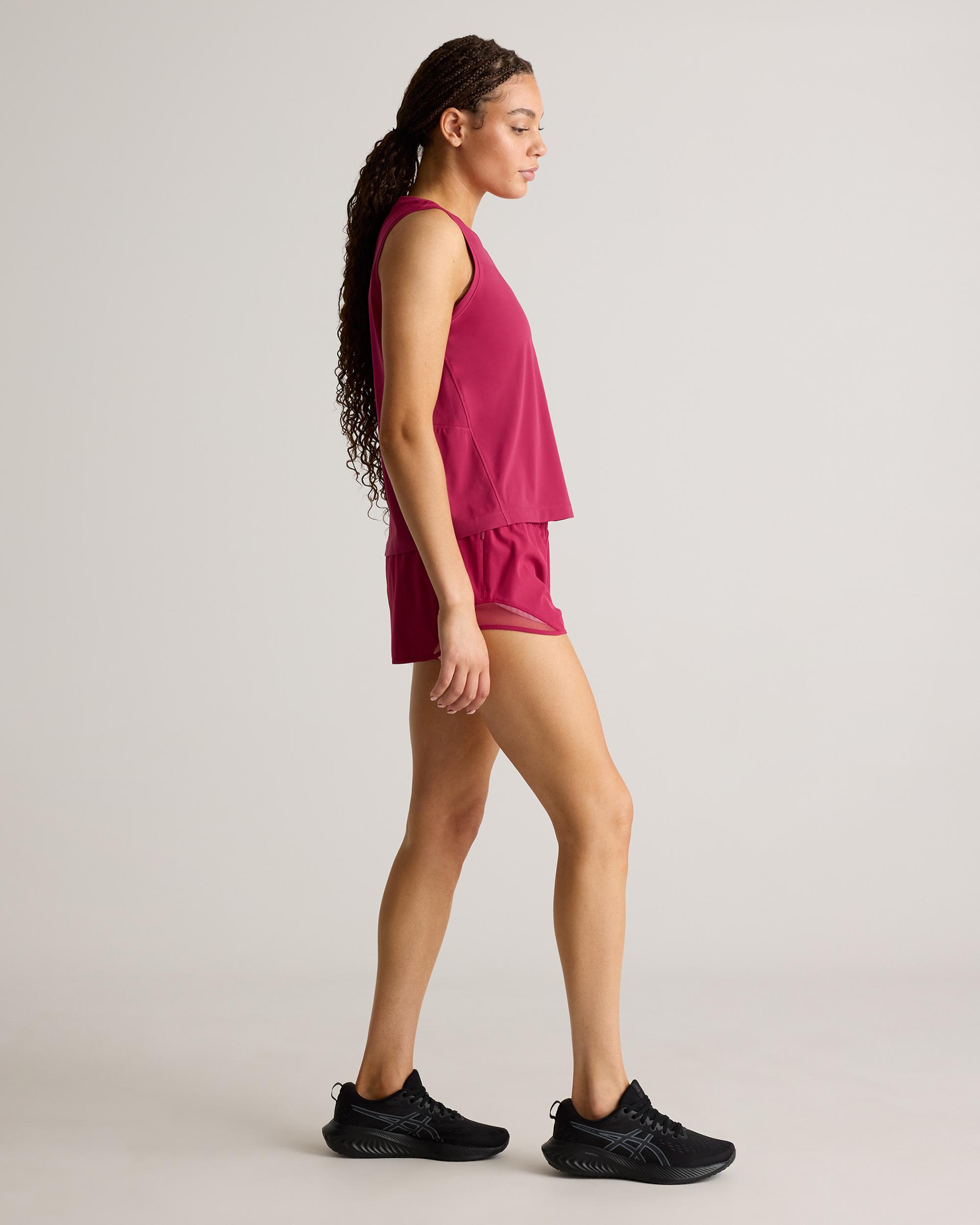 Quince | Women's Essential Run Cropped Muscle Tank Top Nylon/Spandex Product Image