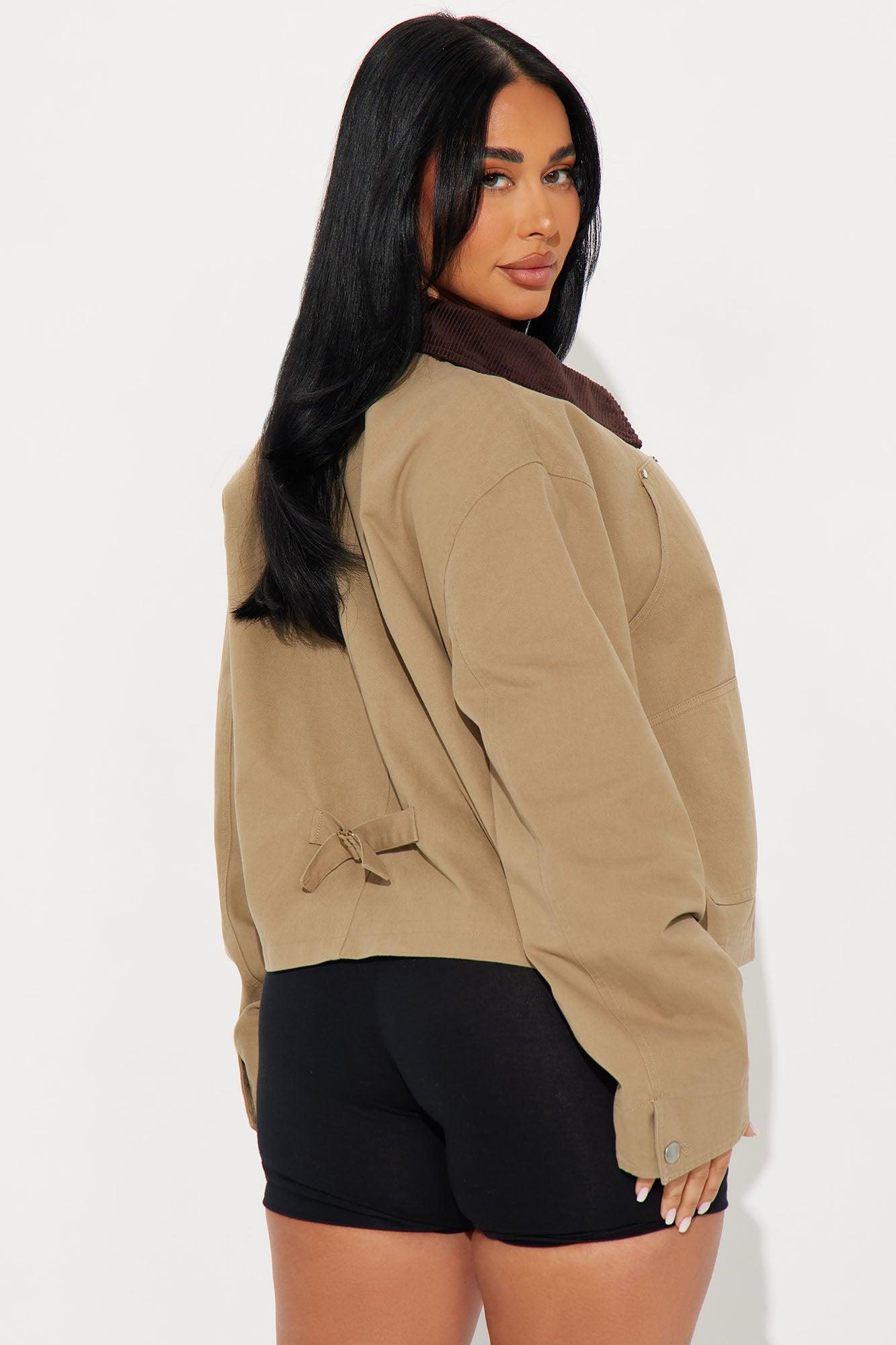 Joelle Barn Jacket - Taupe Female Product Image