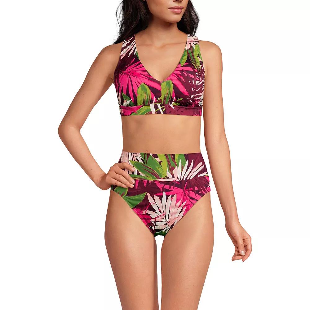 Women's Lands' End V-Neck Tankini & High Waisted Bottom 2-pc. Swimsuit Set,  Product Image