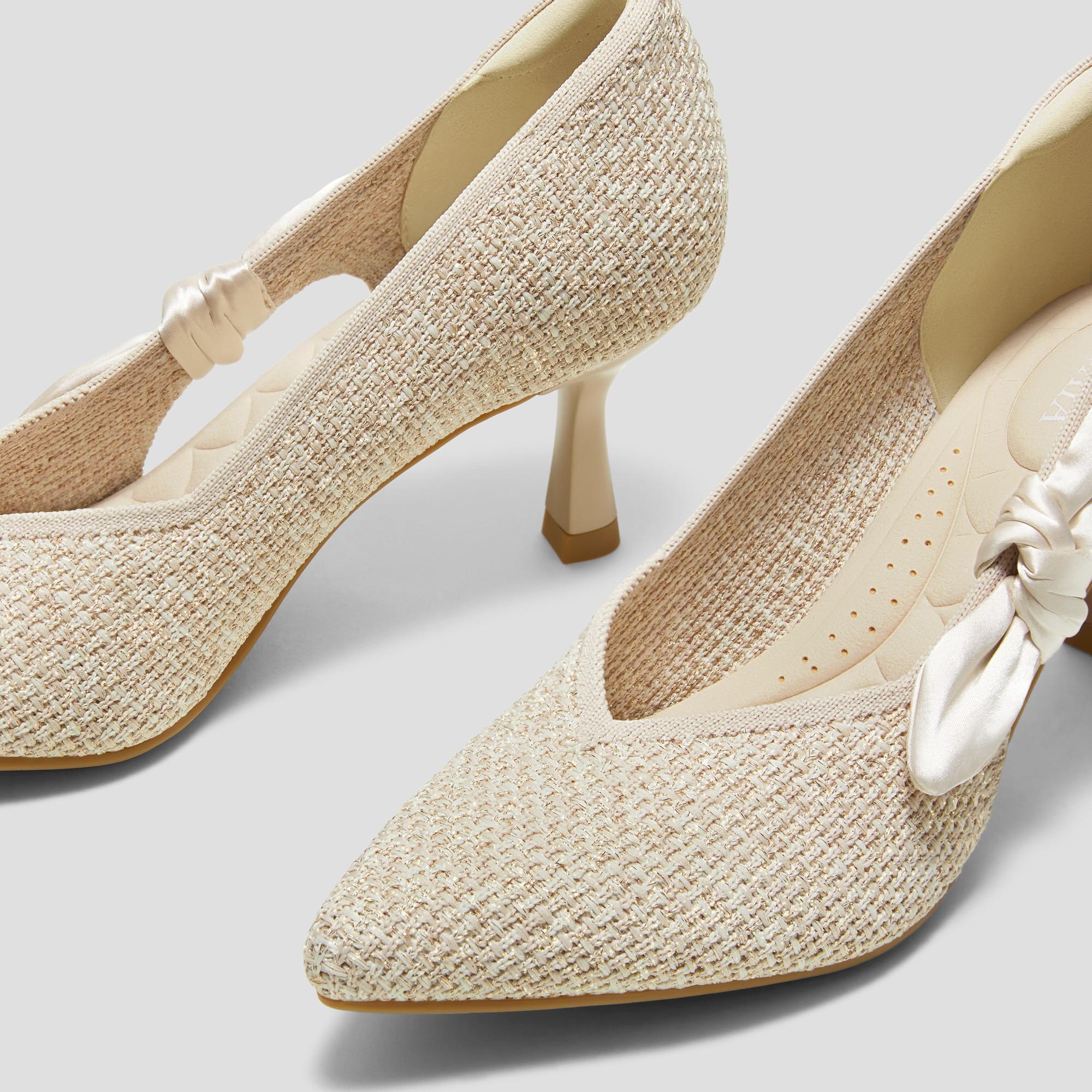 Pointed-Toe Bow Stilettos (Ashley) Product Image