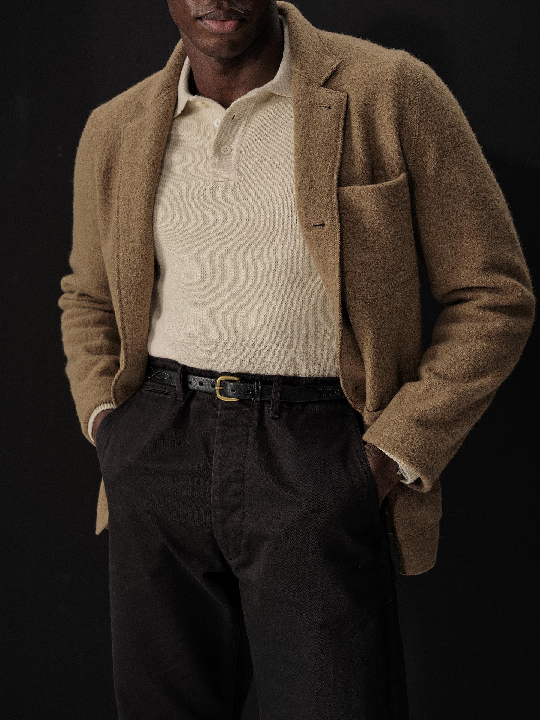 Heather Camel Felted Wool Chore Coat Product Image