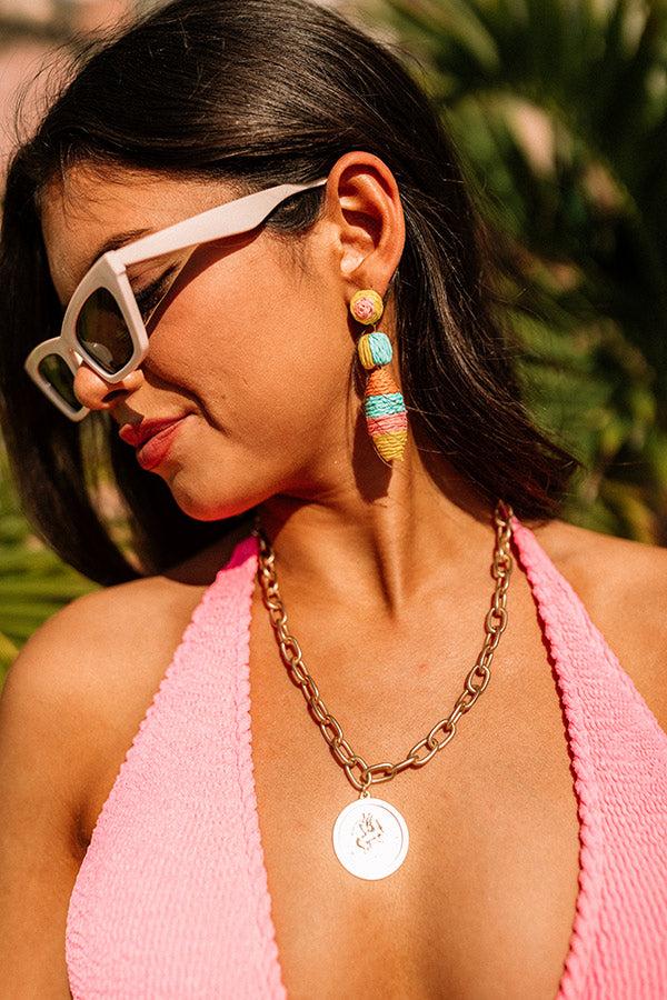 Poolside Cocktail Halter Bikini Top Product Image