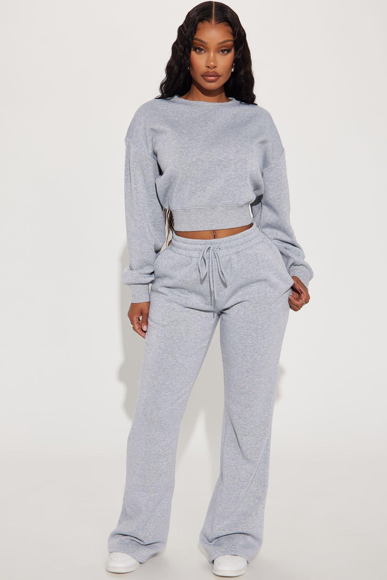 Candice Lounge Crew Neck - Heather Grey Product Image