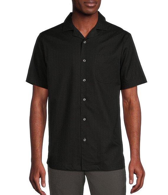 Daniel Cremieux Signature Label Solid Short Sleeve Woven Camp Shirt Product Image