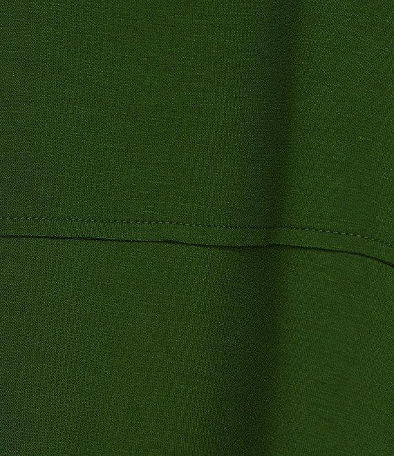 IC Collection Knit Crepe Lapel Collar Long Sleeve Asymmetrical Hem Jacket Product Image