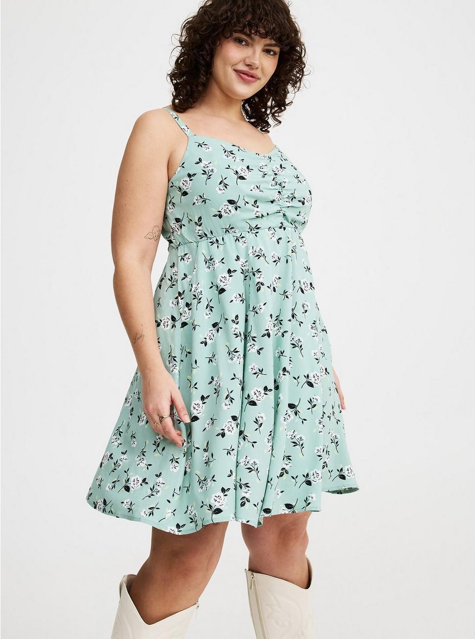 Mini Challis Skater Dress Product Image