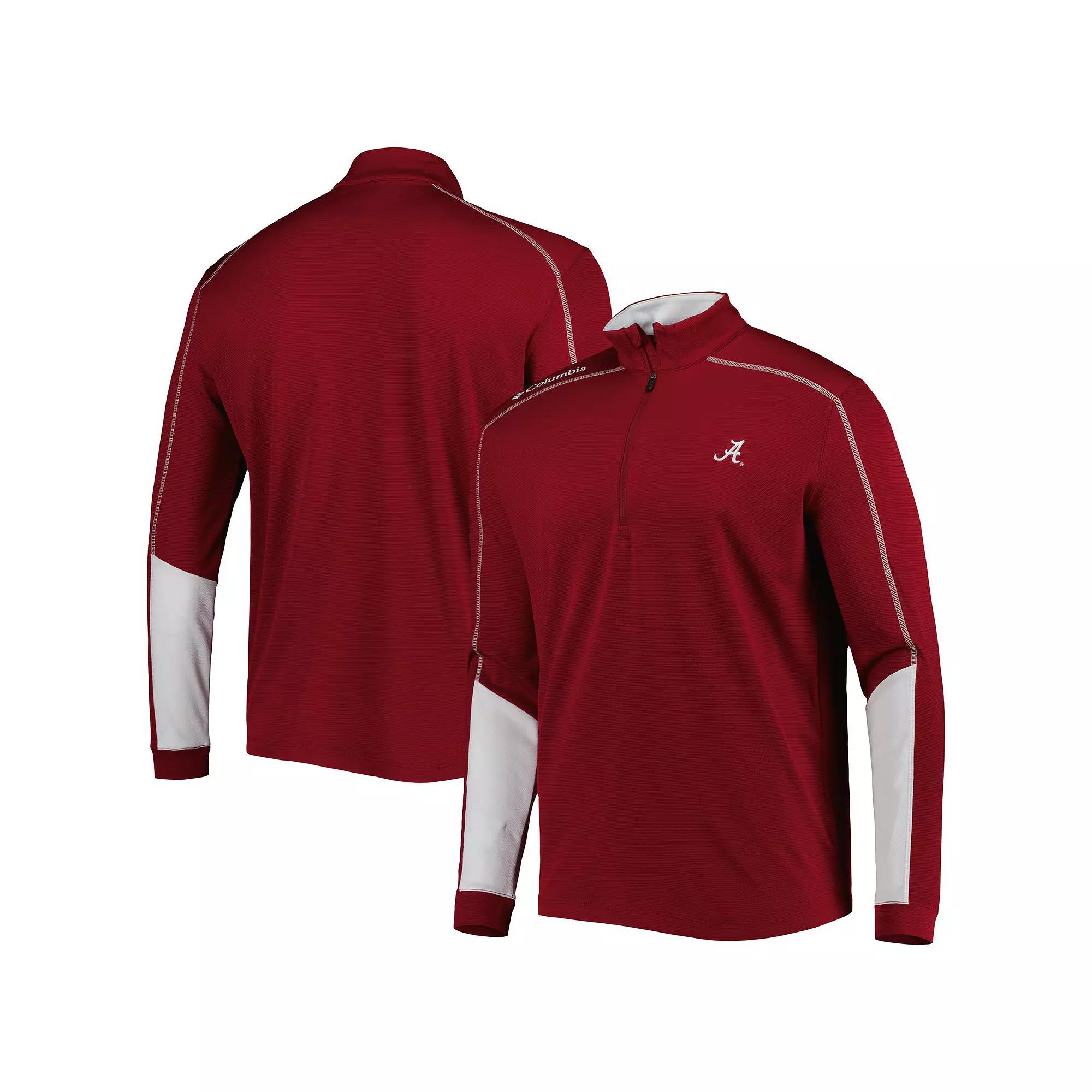 Men's Columbia Crimson Alabama Crimson Tide Shotgun 2.0 Omni-Wick Quarter-Zip Jacket,  Product Image