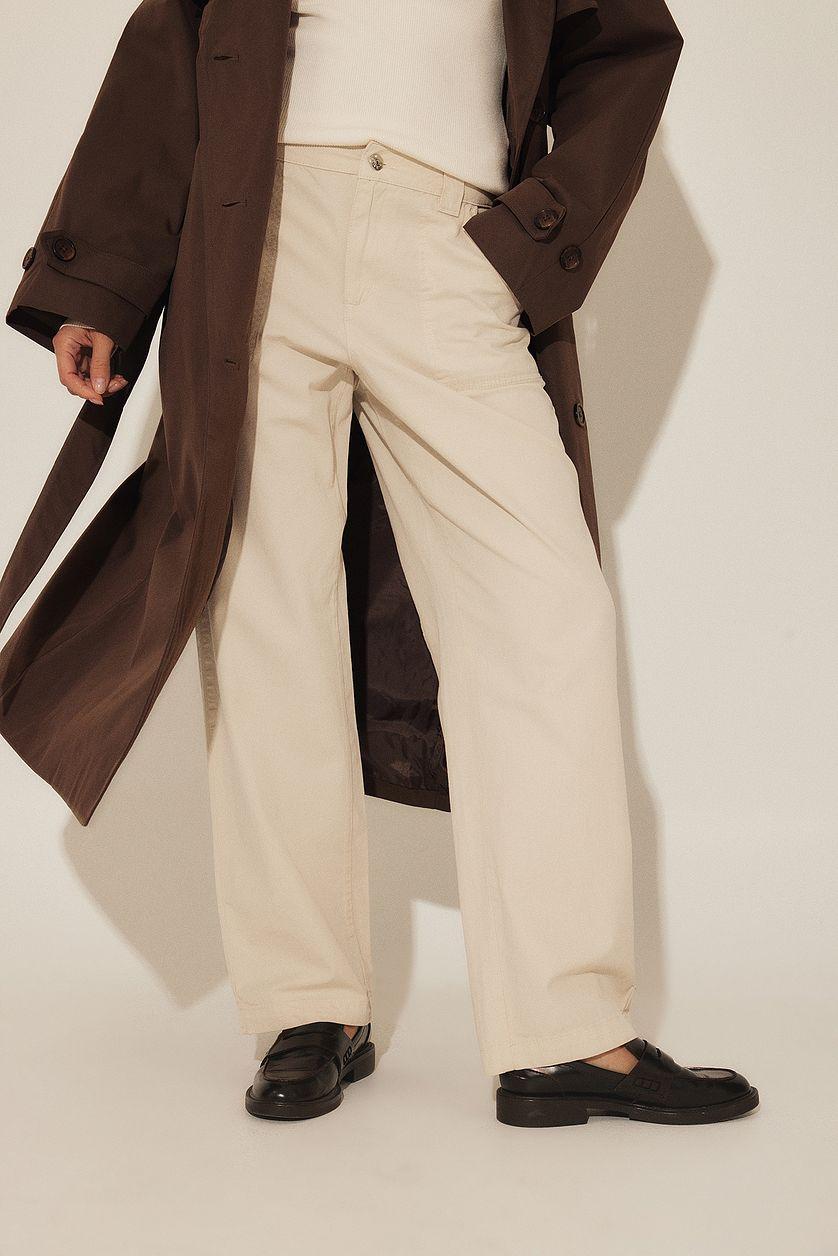 Relaxed Cargo Pocket Cotton Pants Product Image