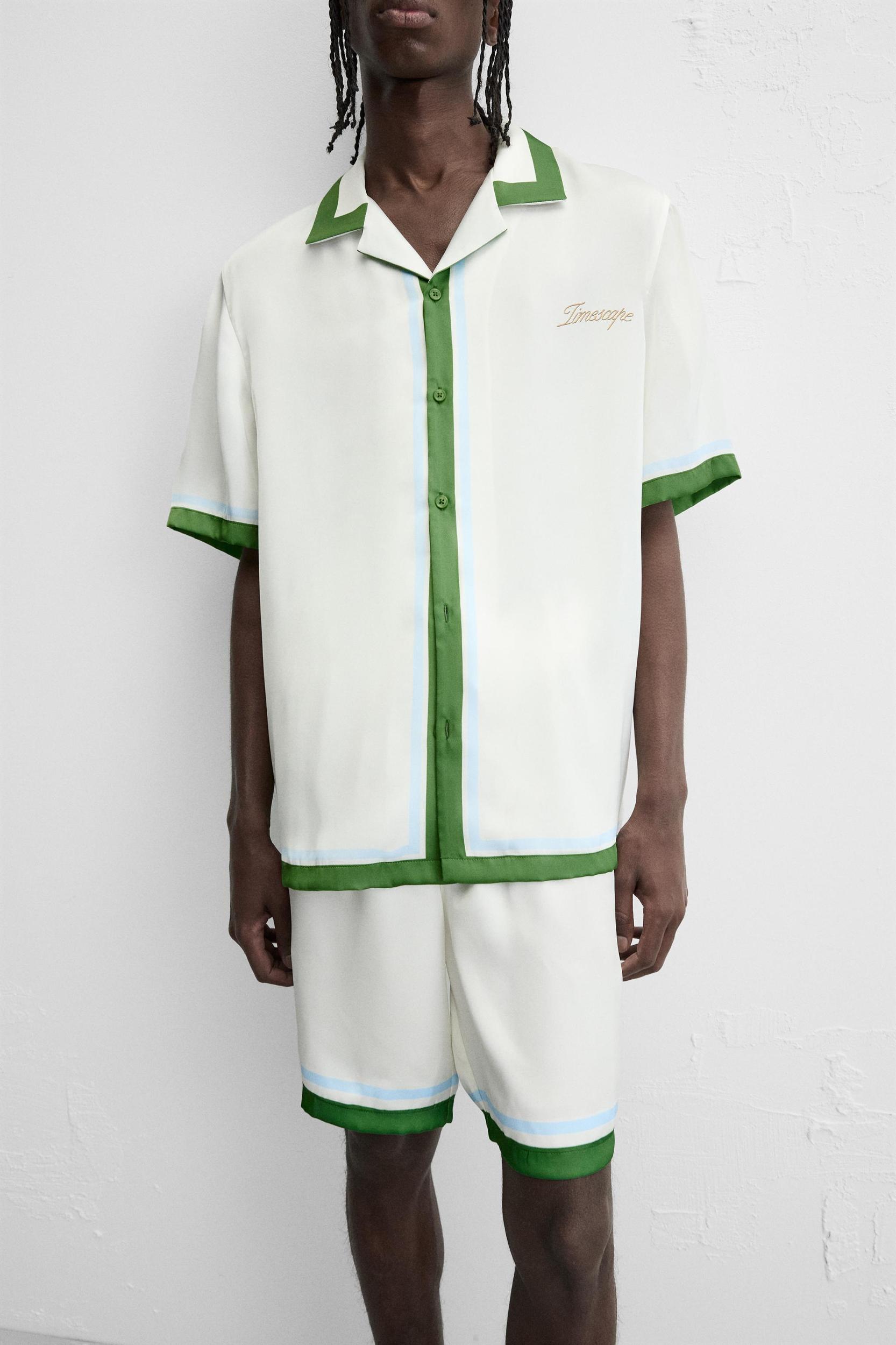 PATTERNED SATIN EFFECT SHORTS Product Image