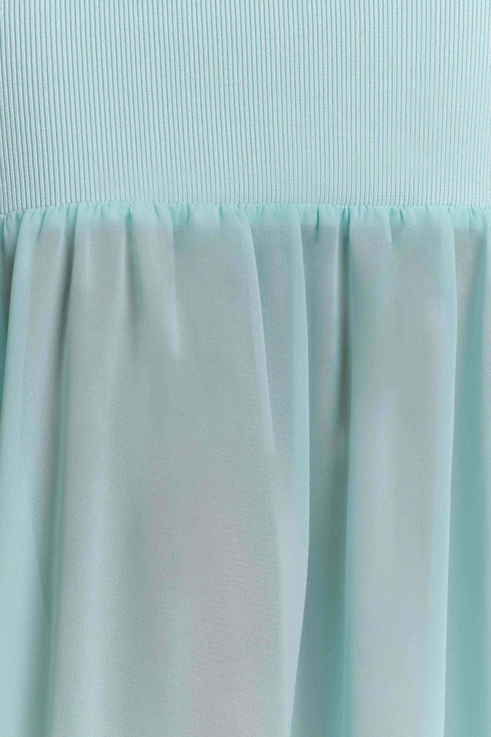 Deanne Bandage And Chiffon Knit Maxi Dress - Blue Product Image